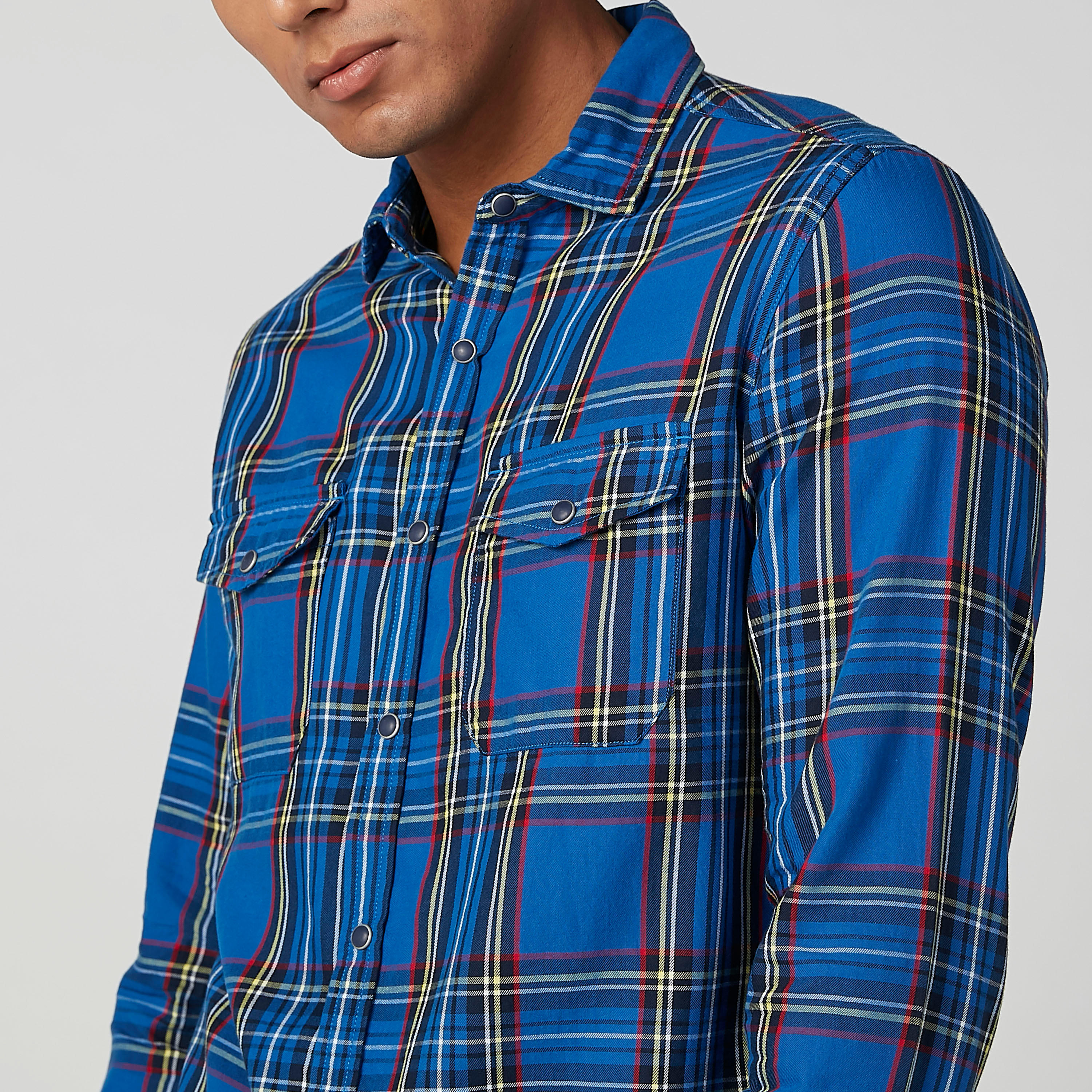Lee Cooper Chequered Shirt with Long Sleeves and Complete Placket-men-clothing-shirts-image-5