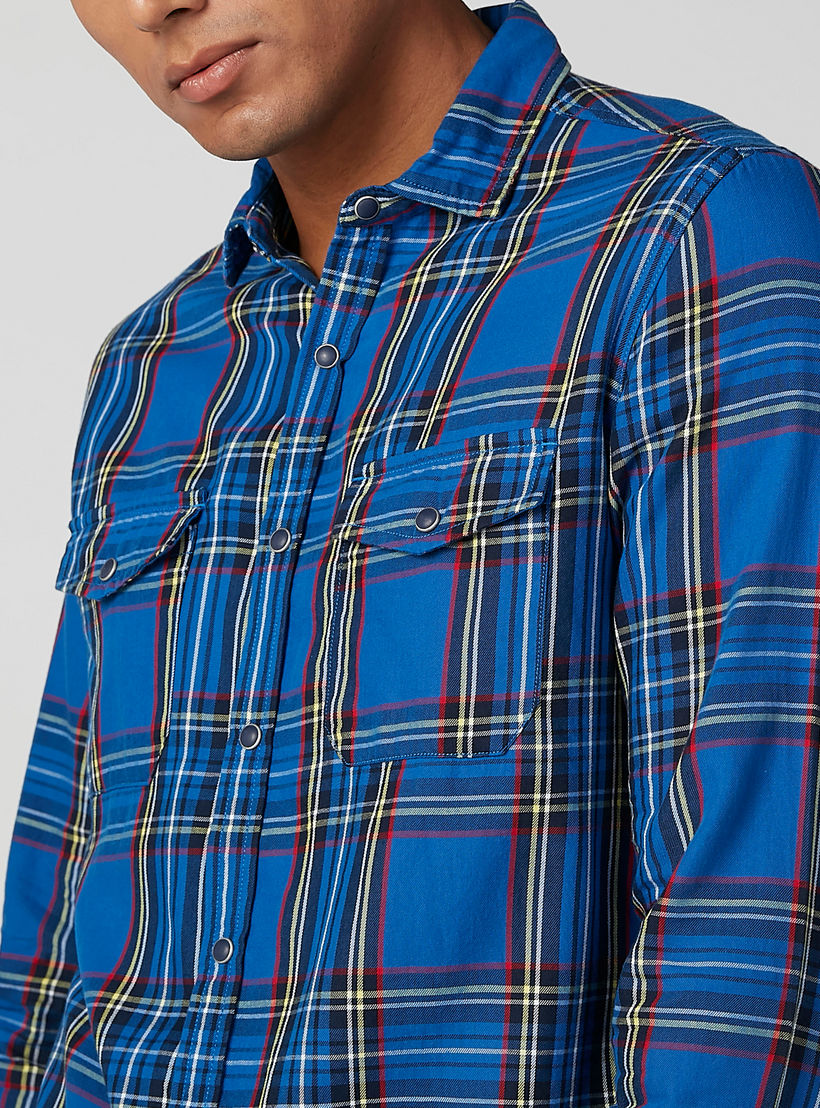 Lee Cooper Chequered Shirt with Long Sleeves and Complete Placket-men-clothing-shirts-image-5