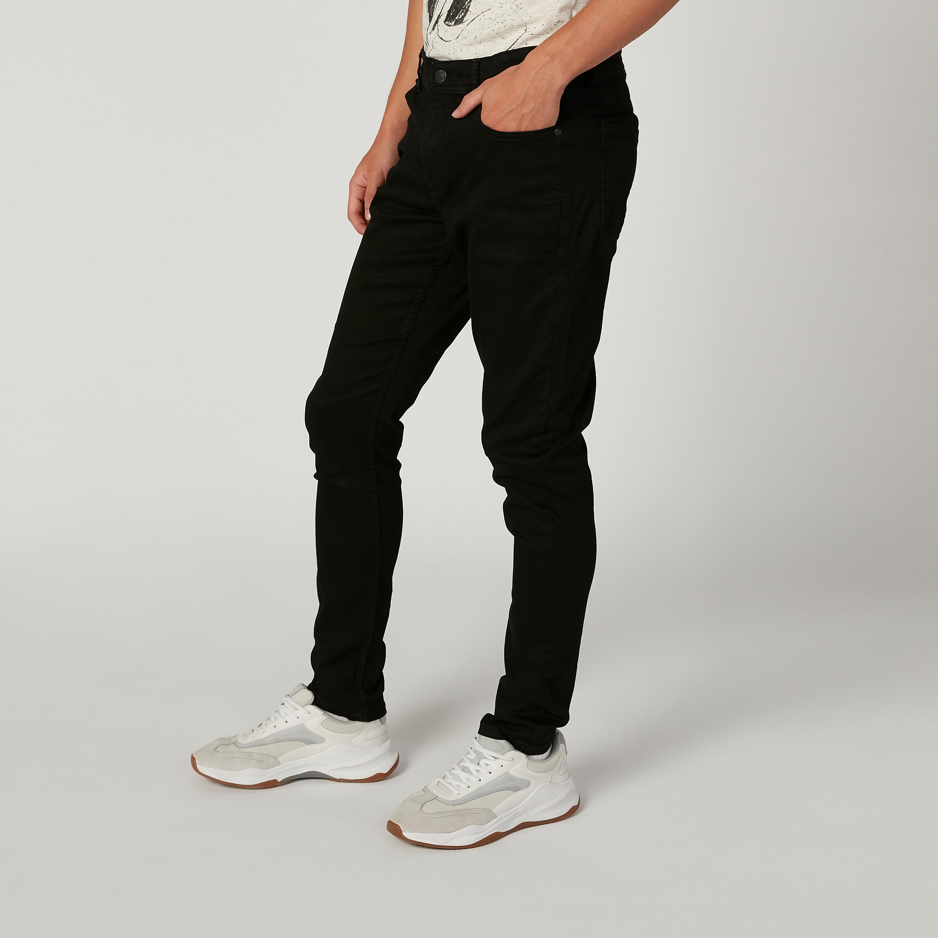 بنطلون جينز سادة بجيوب وحلقات للحزام من لي كوبر-men-clothing-bottoms-jeans-image-5