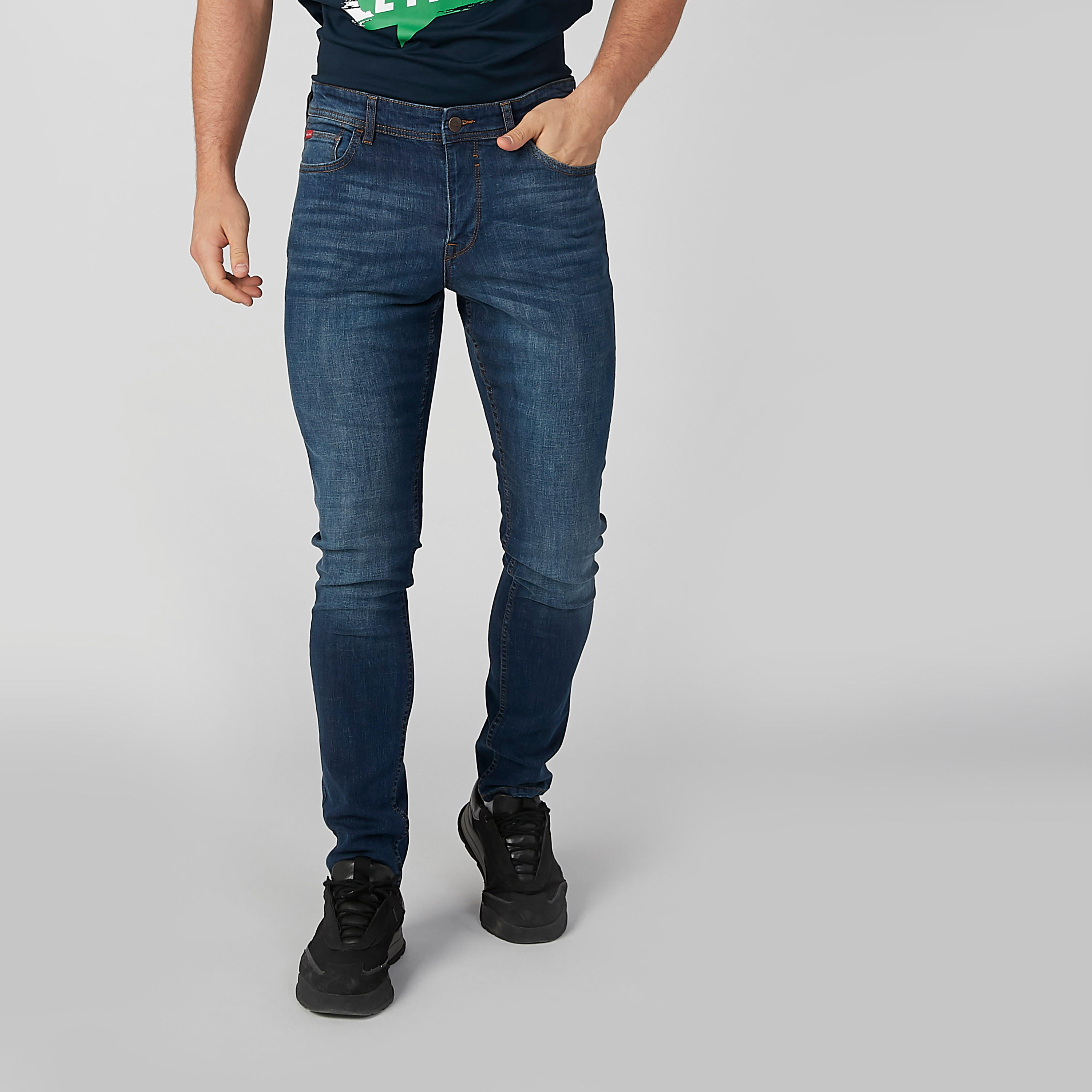 بنطال جينز طويل بجيوب وحلقات للحزام من لي كوبر-men-clothing-bottoms-jeans-image-1
