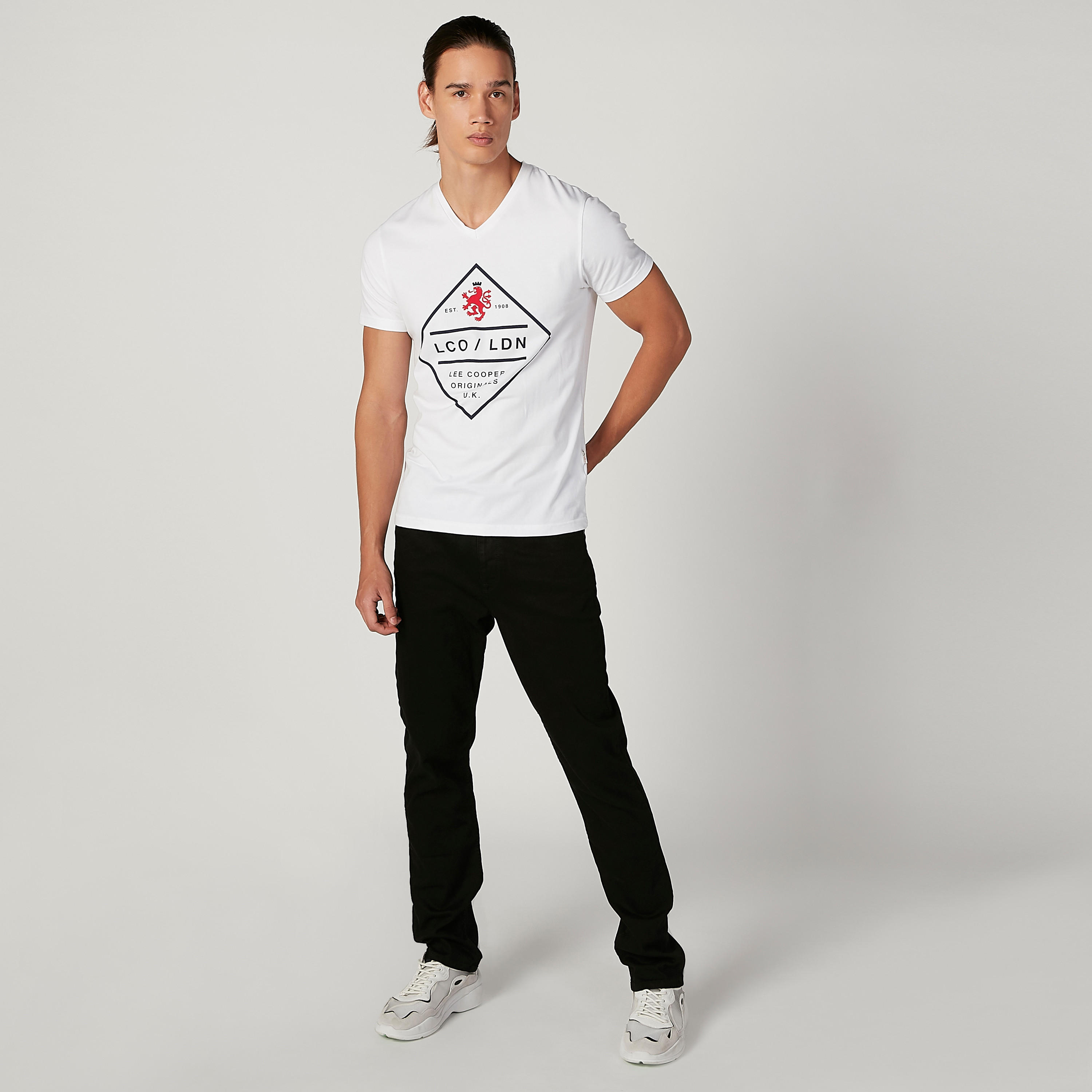 بنطال جينز طويل بجيوب وحلقات للحزام من لي كوبر-men-clothing-bottoms-jeans-image-2