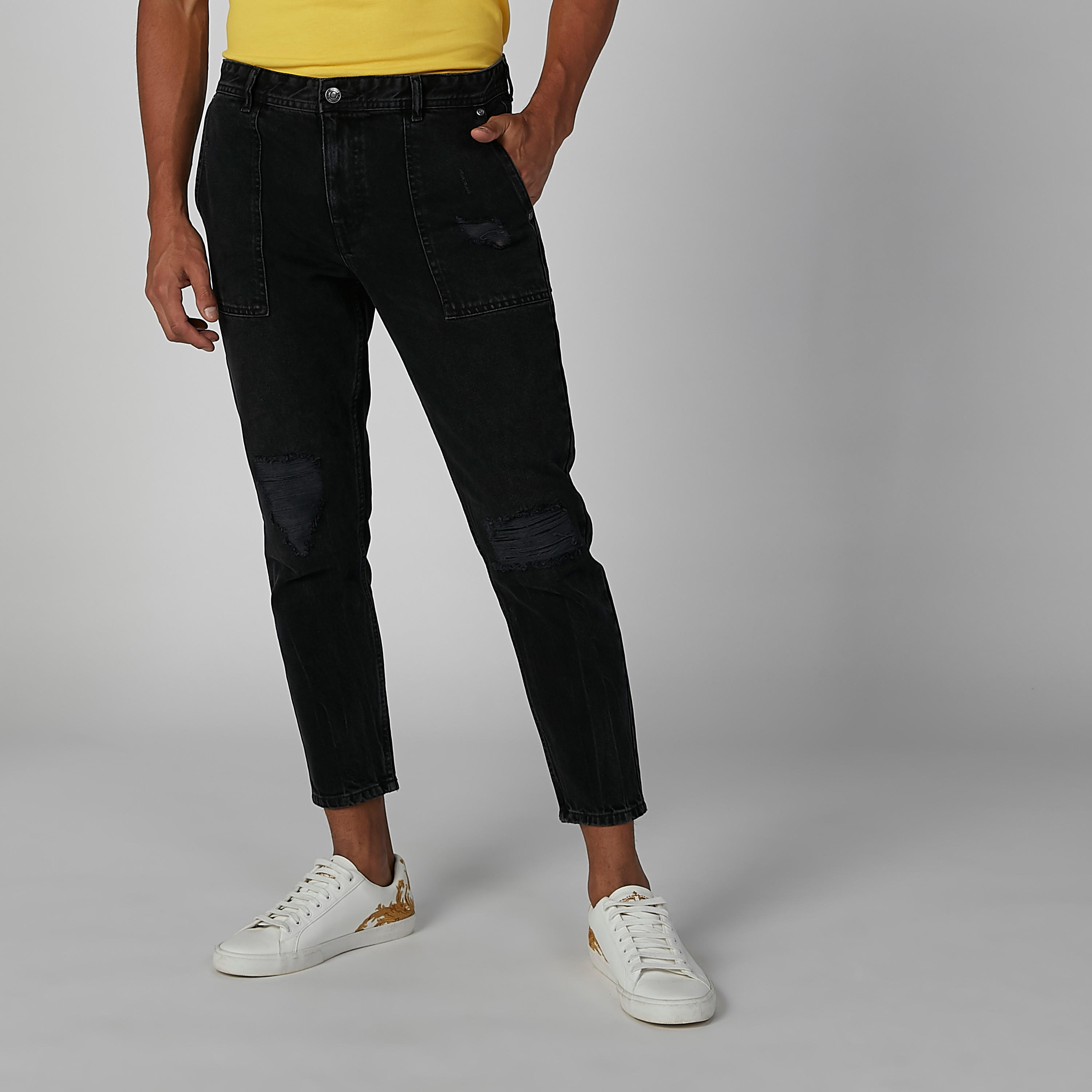 بنطلون جينز مستدام ممزق بخصر متوسط -men-clothing-bottoms-jeans-image-1