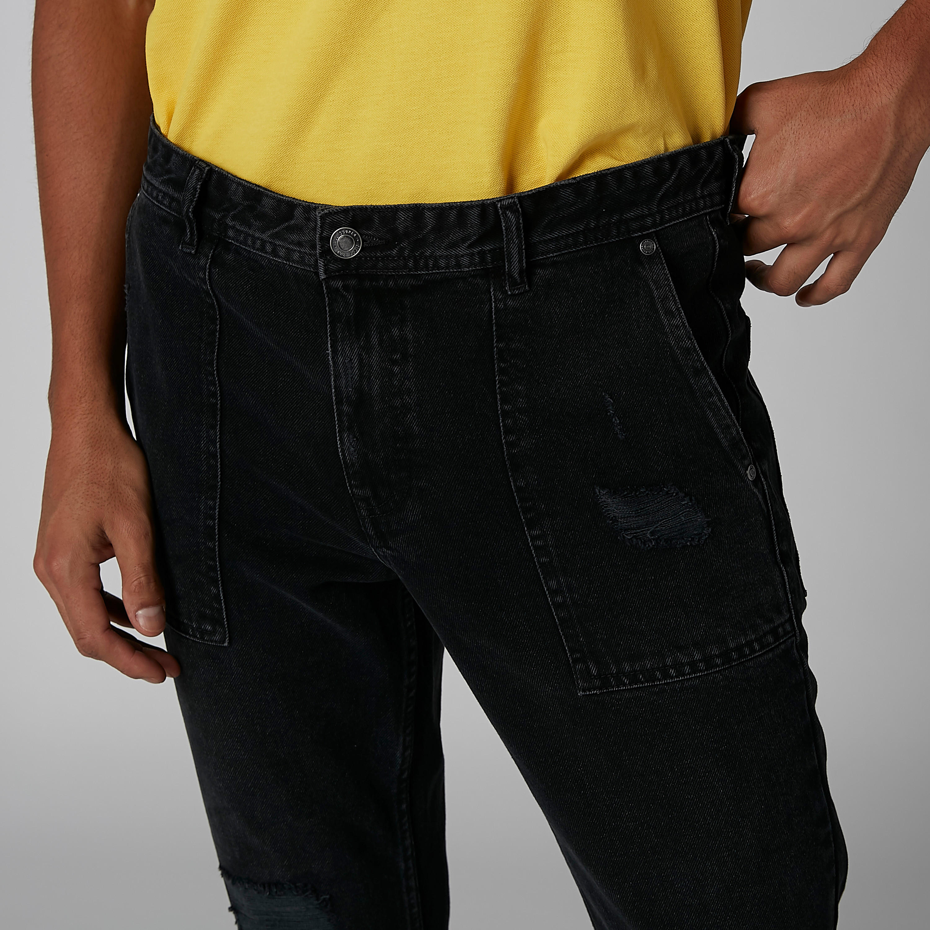بنطلون جينز مستدام ممزق بخصر متوسط -men-clothing-bottoms-jeans-image-5