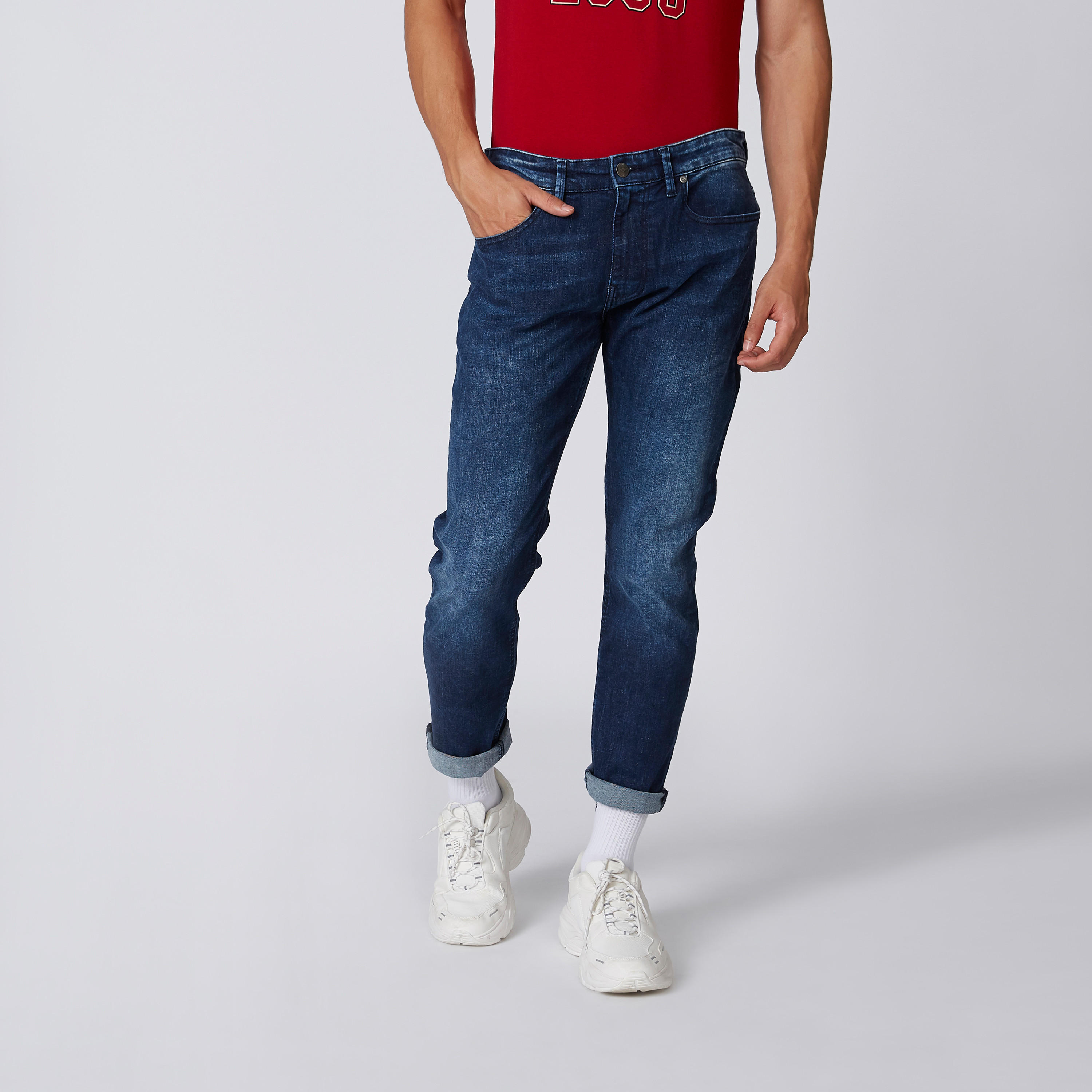 Sustainable Slim Fit Full Length Mid Waist Jeans with Belt Loops-men-clothing-bottoms-jeans-image-3