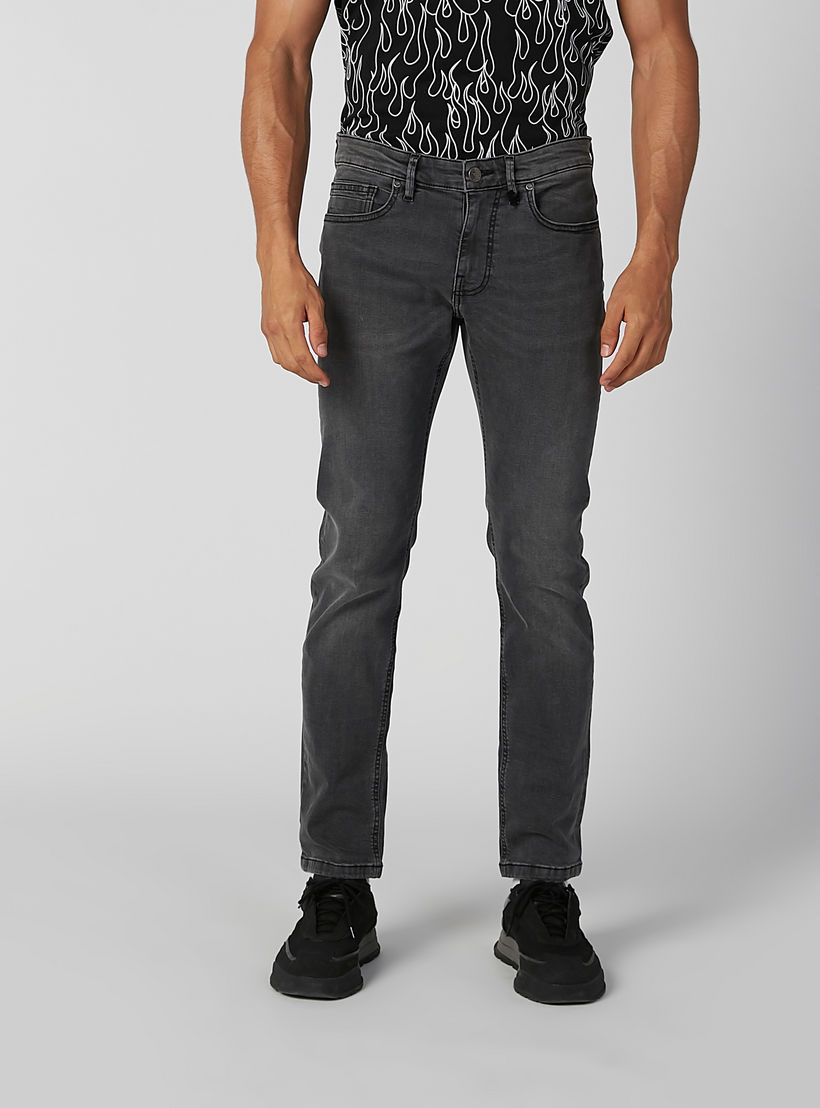 بنطلون جينز مستدام سليم بخصر متوسط الارتفاع وحلقات للحزام-men-clothing-bottoms-jeans-image-2