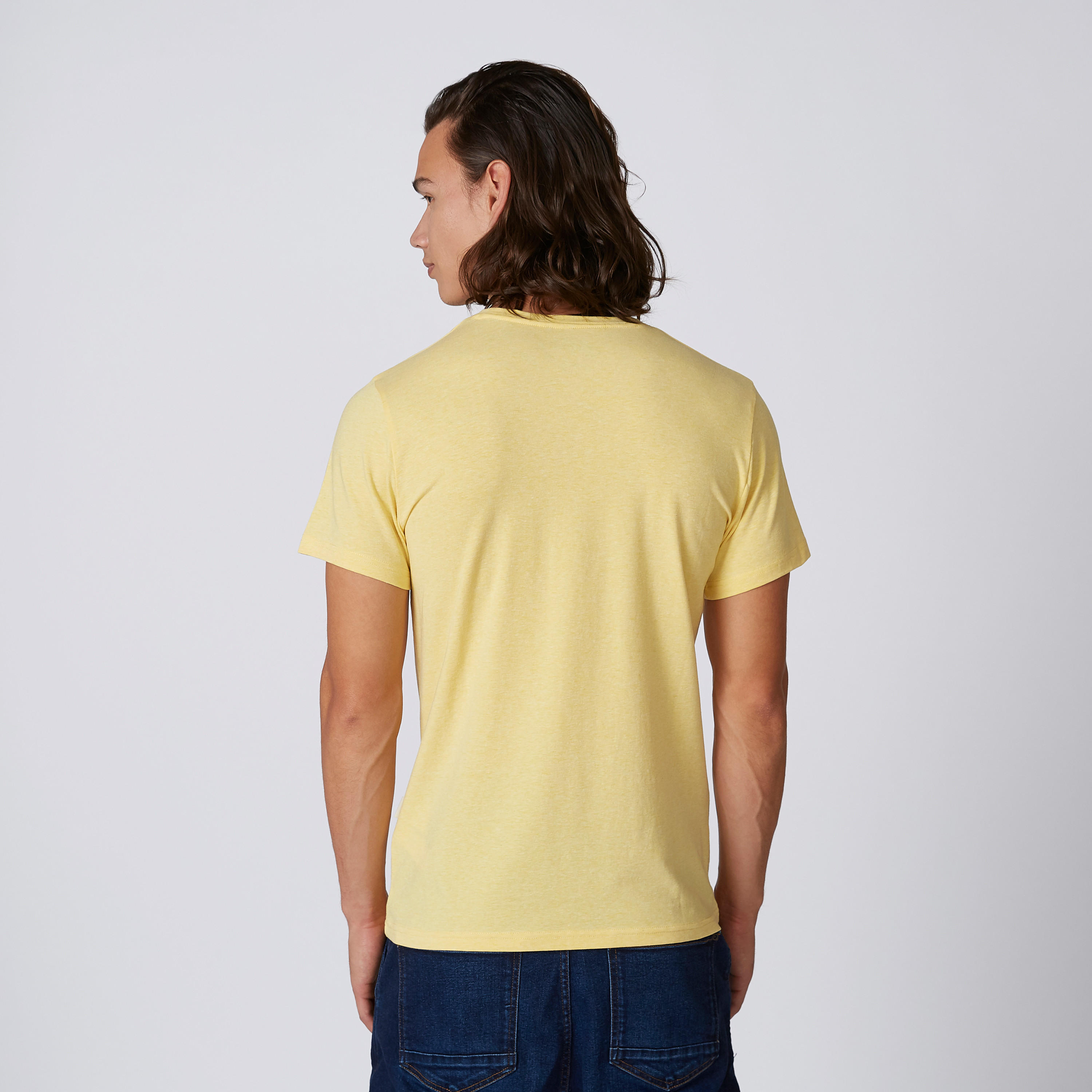 تيشيرت سادة بياقة مستديرة وأكمام قصيرة من لي كوبر-men-clothing-tshirtsandpolos-tshirts-image-3