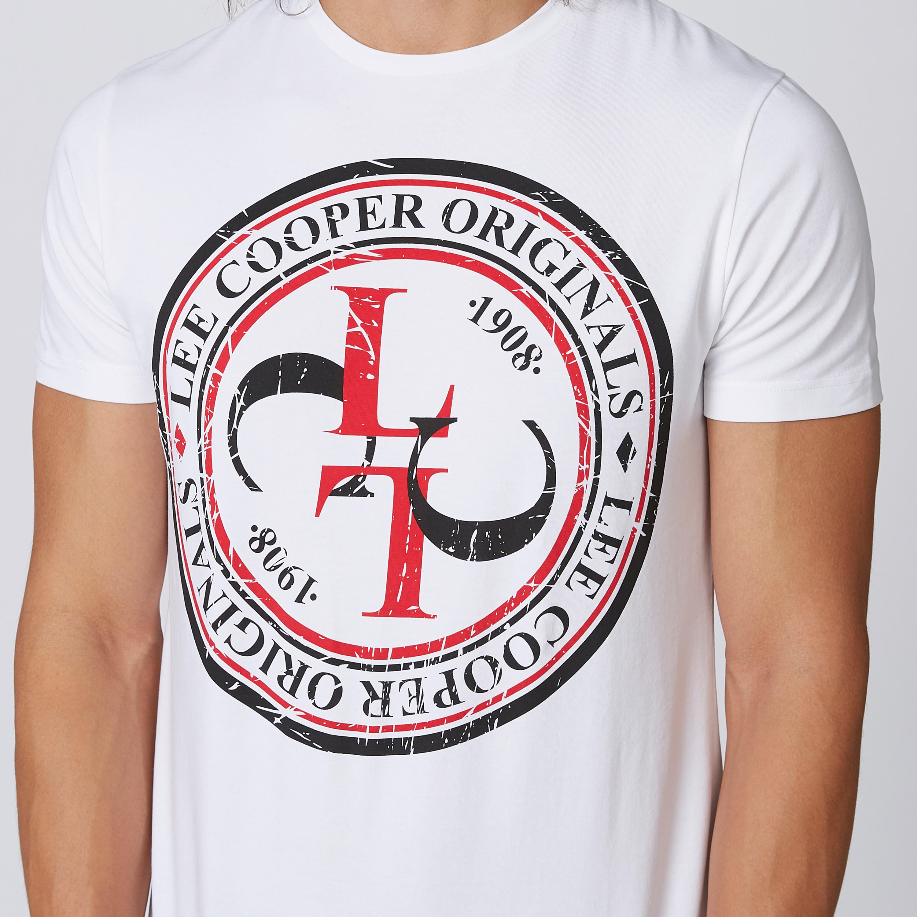 تيشيرت بياقة مستديرة وأكمام قصيرة وطبعات من لي كوبر-men-clothing-tshirtsandpolos-tshirts-image-4
