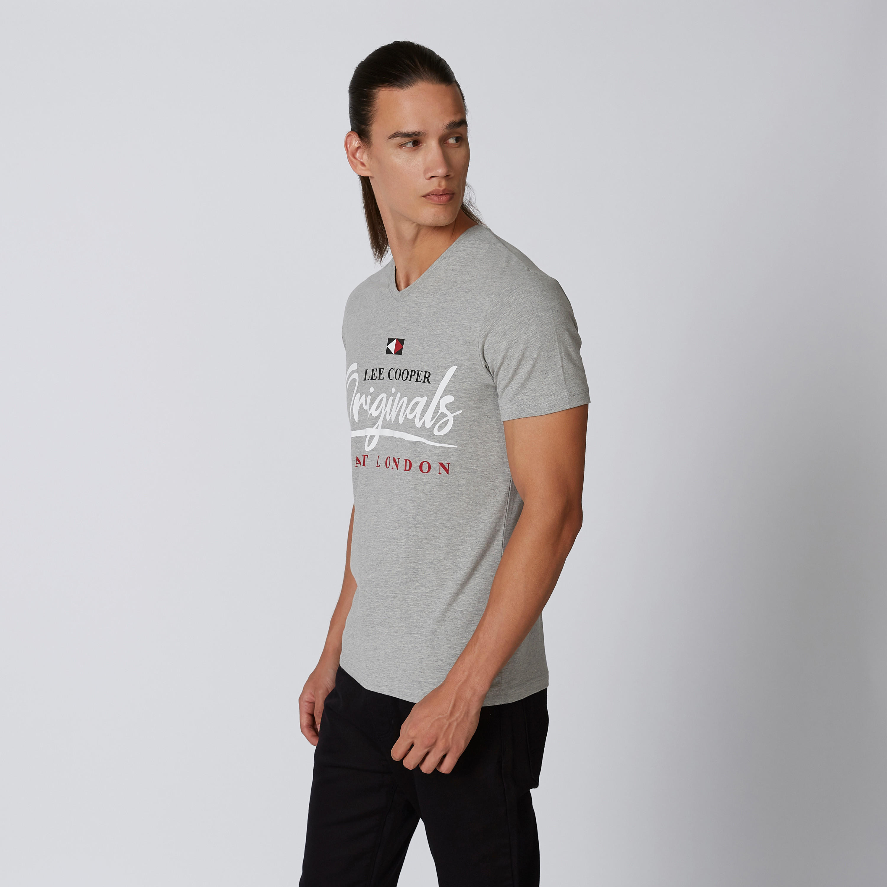 Lee Cooper Printed T-shirt with V-neck and Short Sleeves-men-clothing-tshirtsandpolos-tshirts-image-3