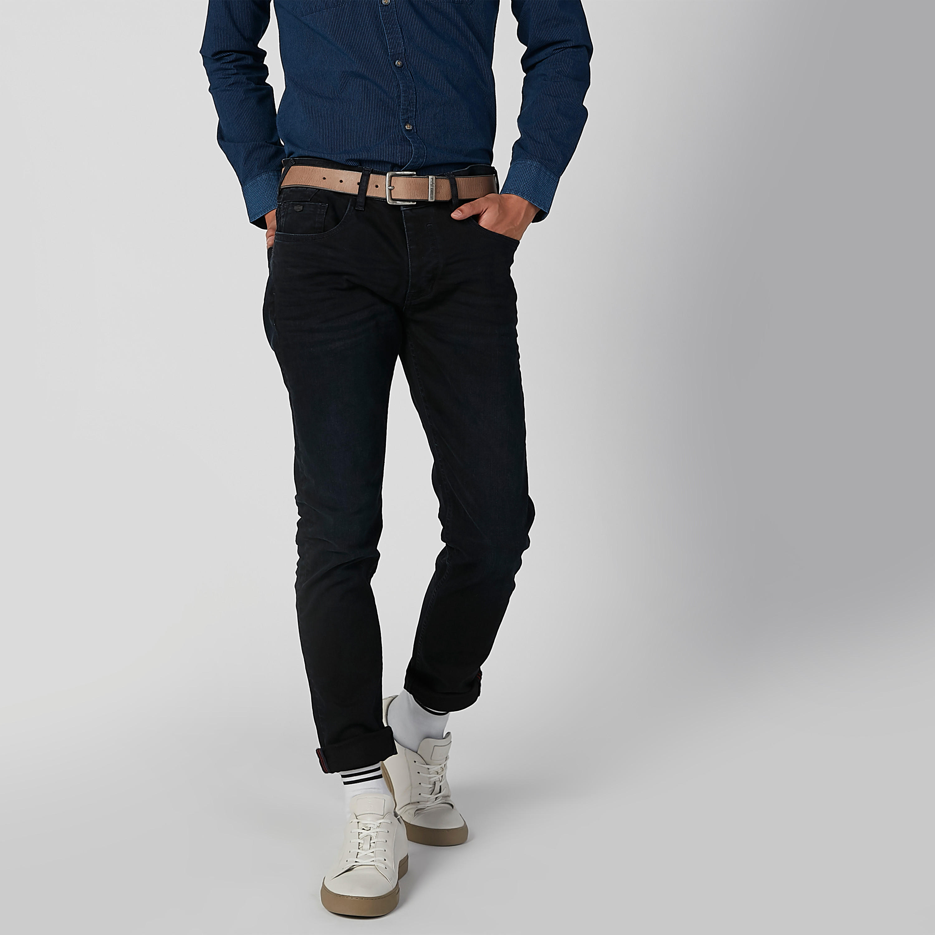Textured Belt with Pin Buckle-men-beltsandwallets-belts-image-2