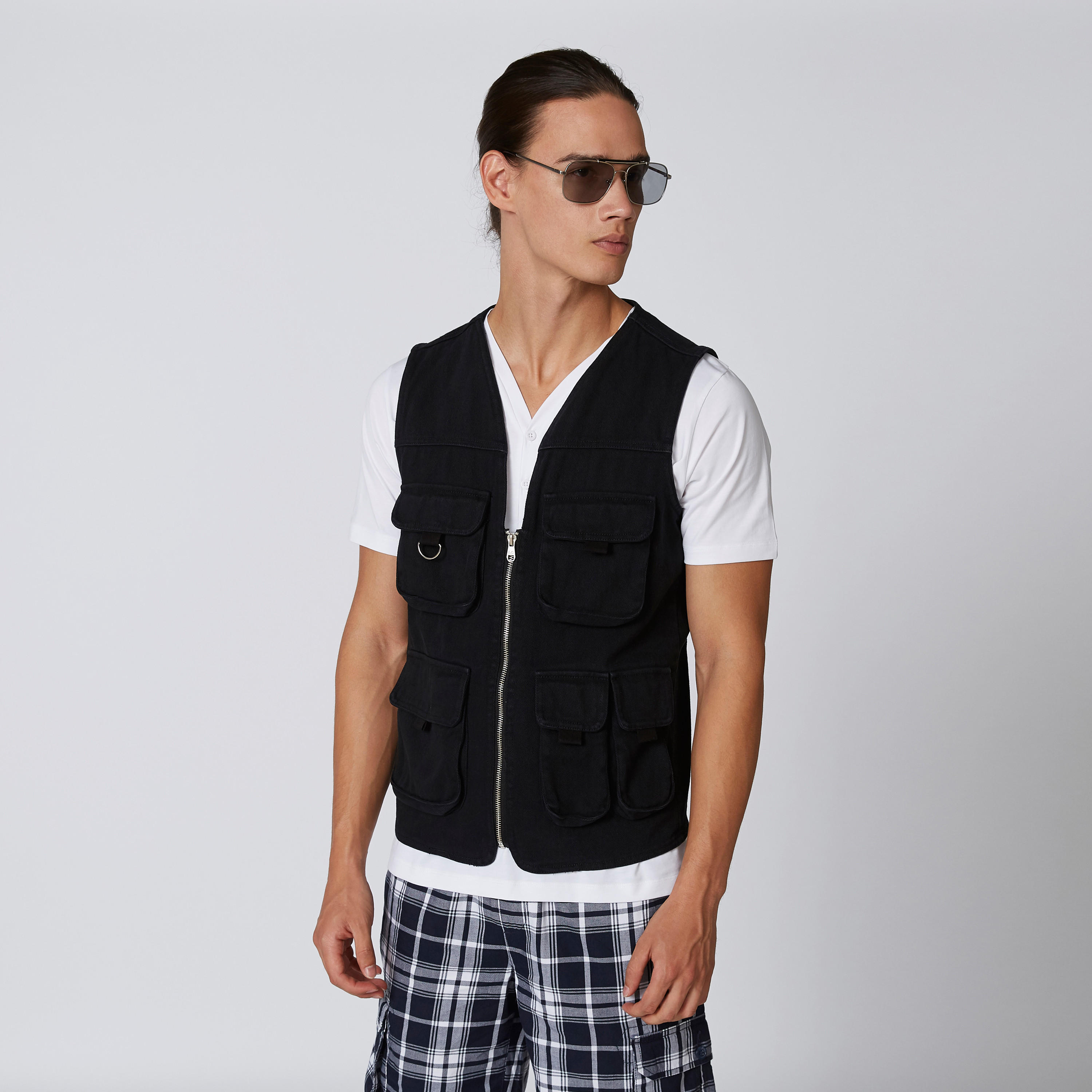 جيليه مستدام سادة بسحّاب إغلاق وجيوب-men-clothing-jacketsandblazers-jackets-image-1