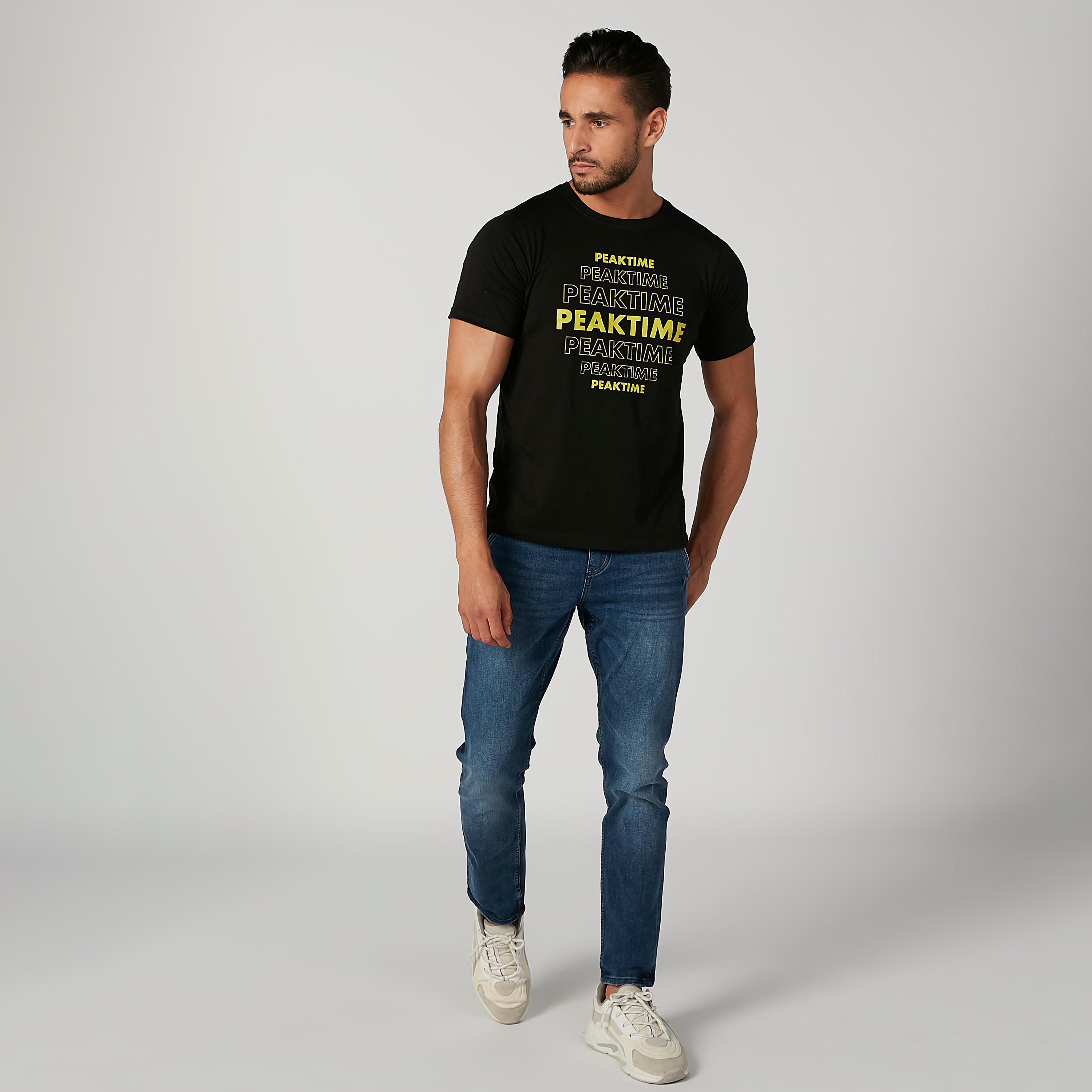 بنطلون جينز مستدام سكيني سادة بخصر متوسط الارتفاع -men-clothing-bottoms-jeans-image-2