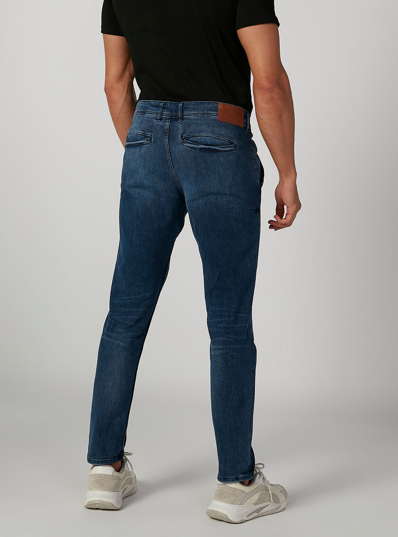 بنطلون جينز مستدام سكيني سادة بخصر متوسط الارتفاع -men-clothing-bottoms-jeans-image-3