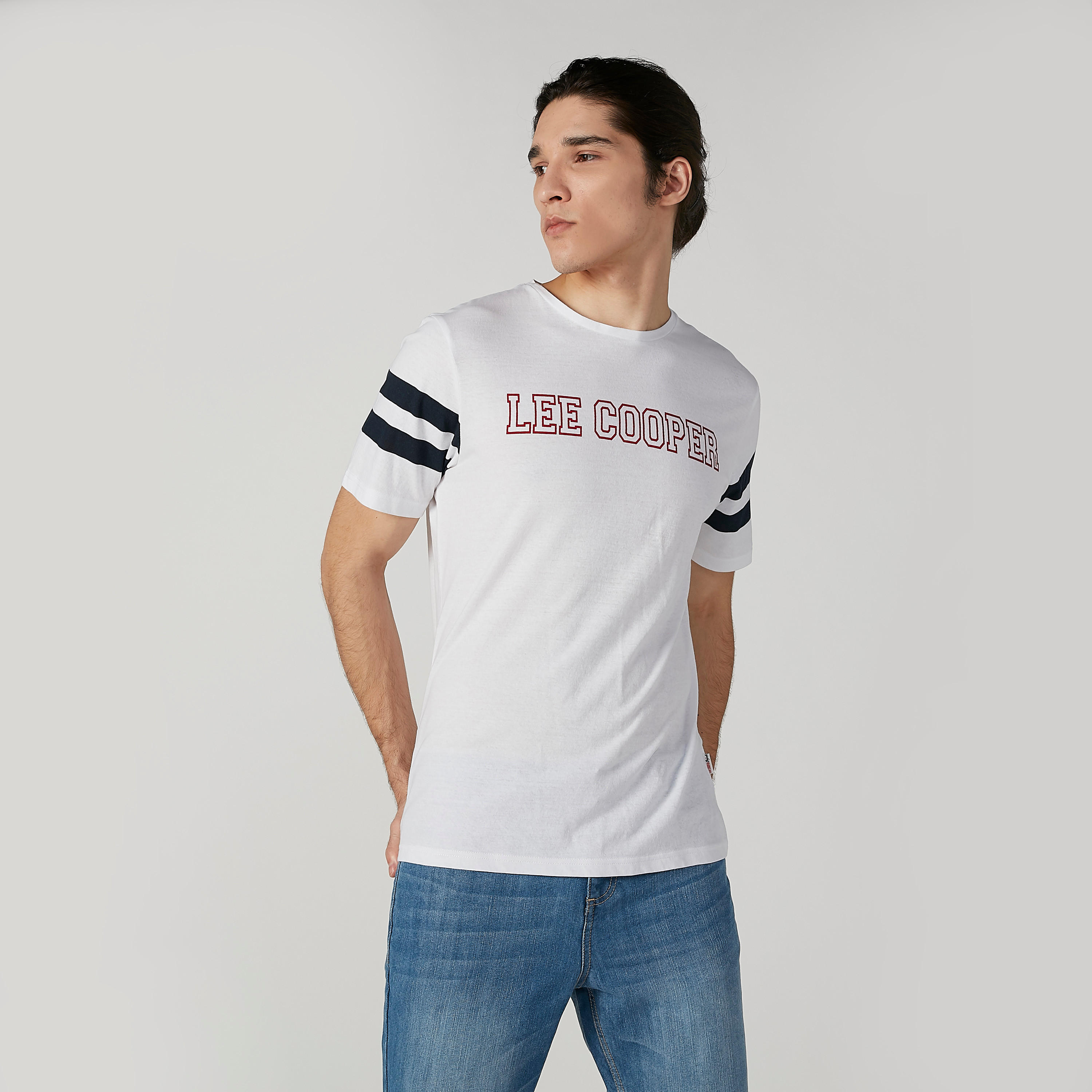 Sustainable Lee Cooper Printed T-shirt with Round Neck-men-clothing-tshirtsandpolos-tshirts-image-1