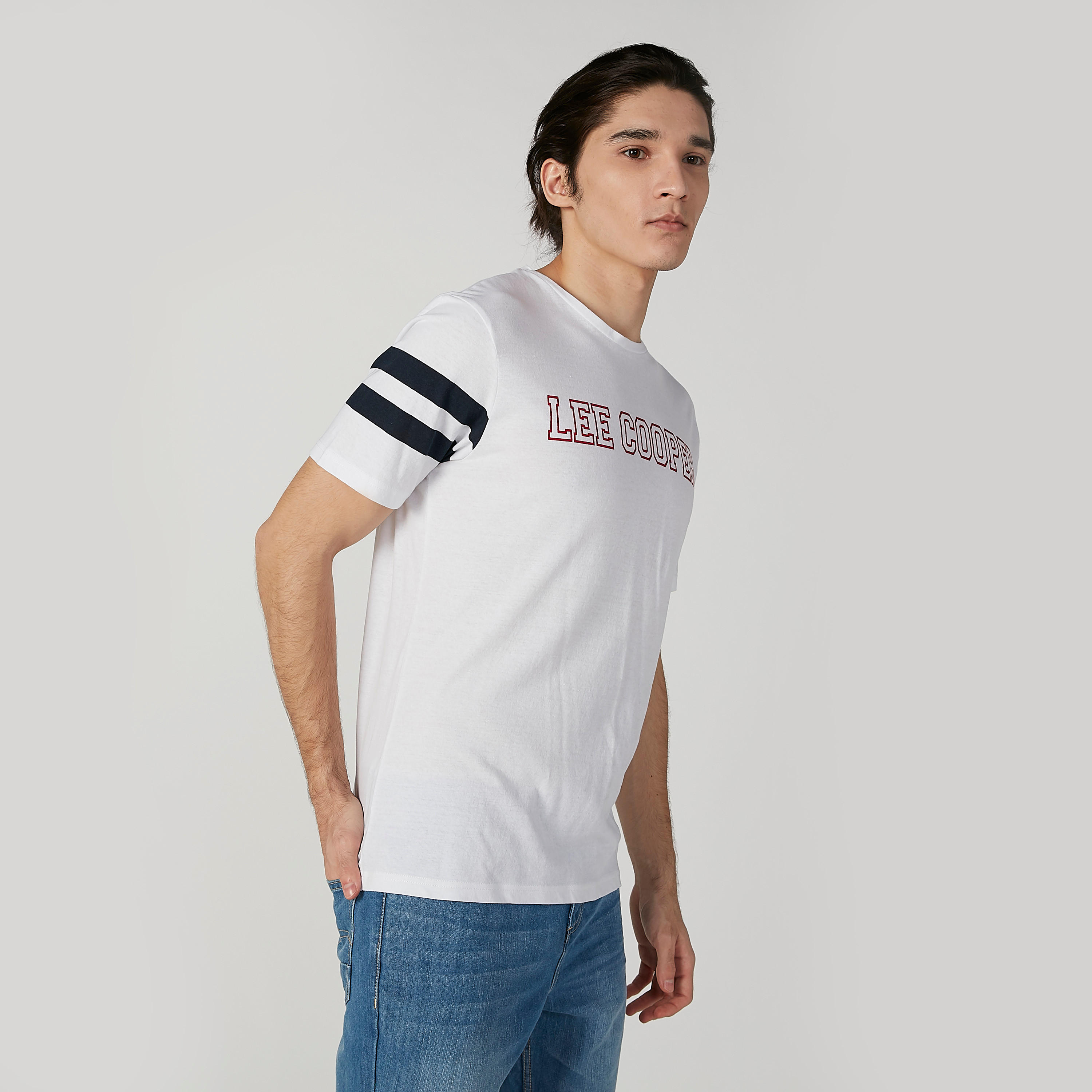 Sustainable Lee Cooper Printed T-shirt with Round Neck-men-clothing-tshirtsandpolos-tshirts-image-3