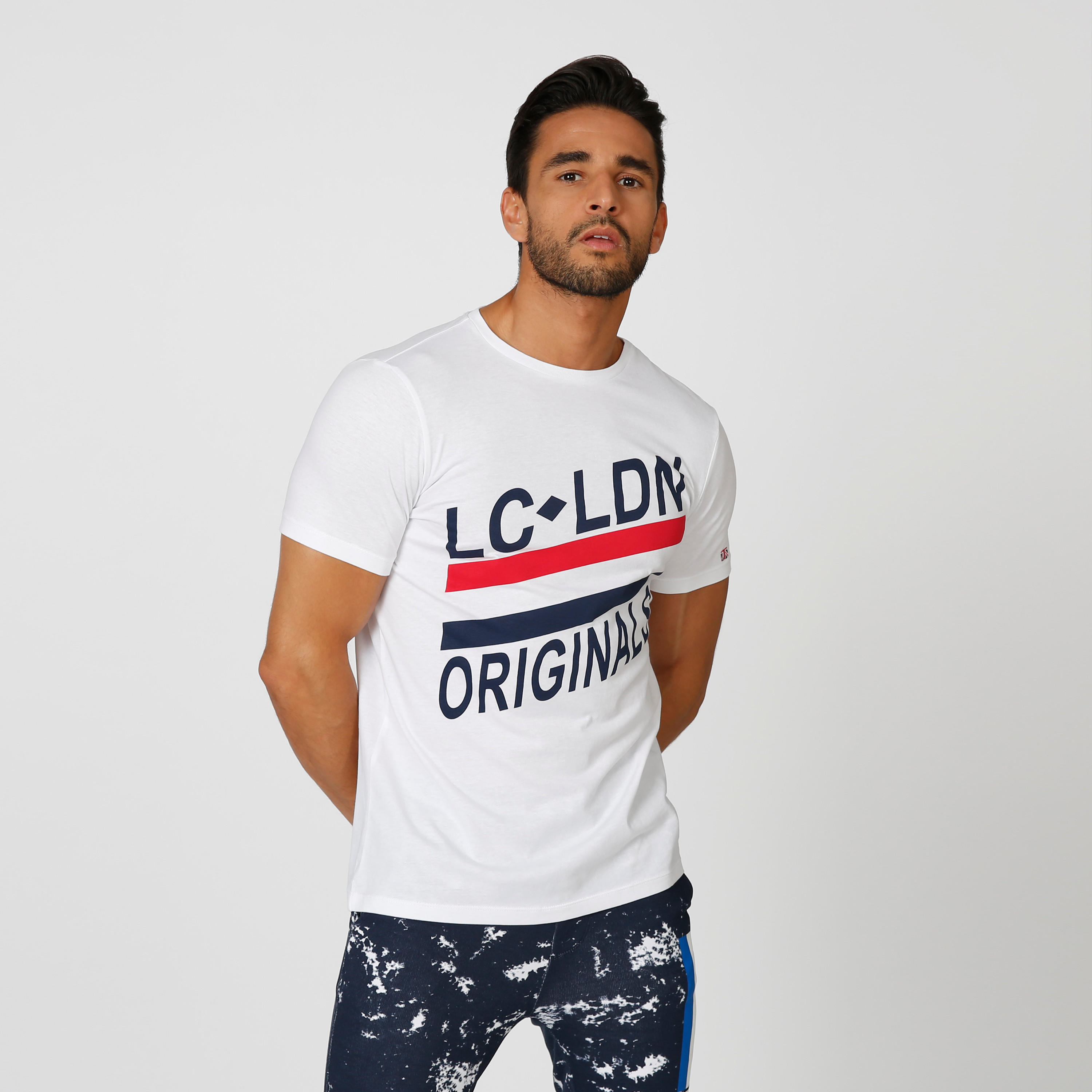 Printed T-shirt with Crew Neck and Short Sleeves-men-clothing-tshirtsandpolos-tshirts-image-1