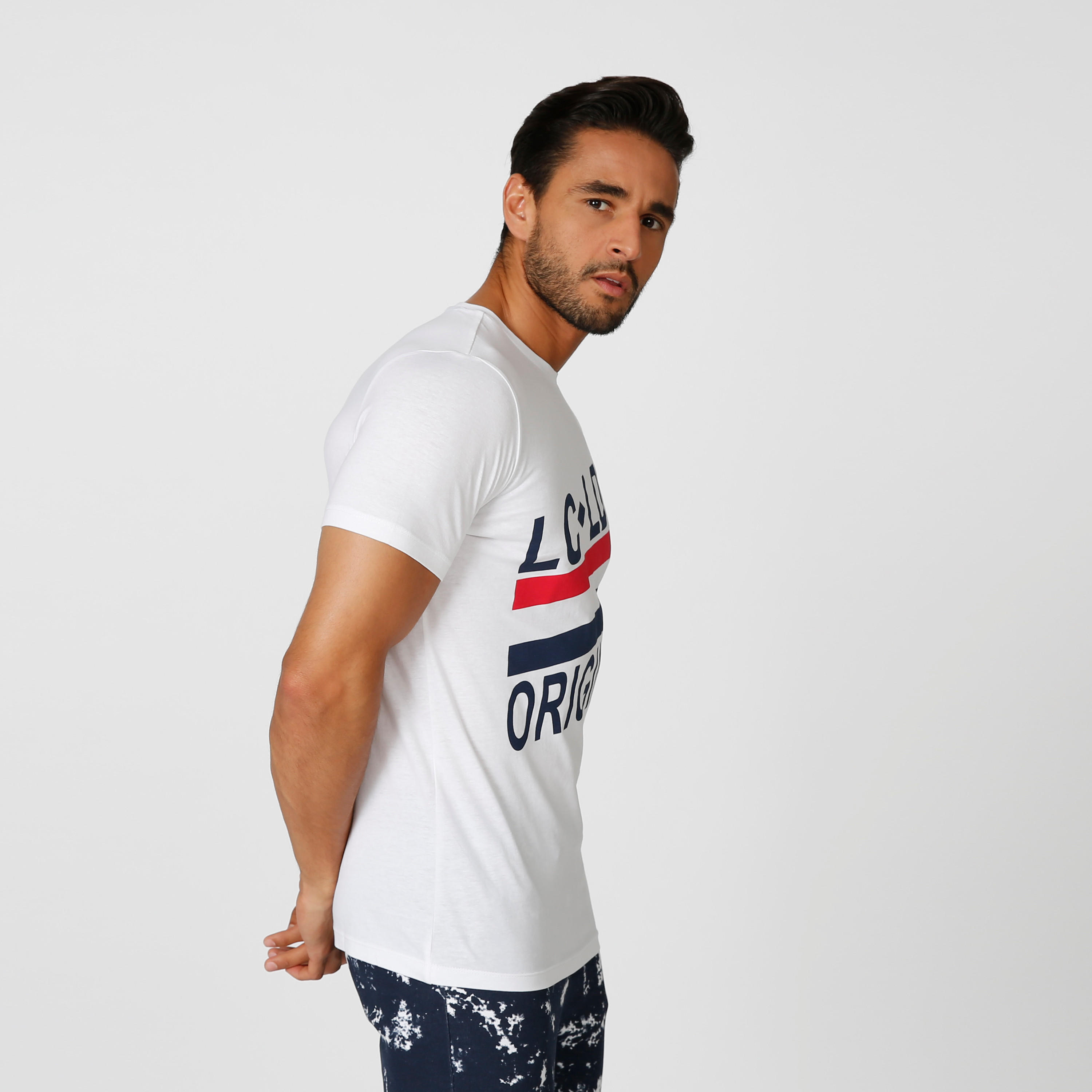 Printed T-shirt with Crew Neck and Short Sleeves-men-clothing-tshirtsandpolos-tshirts-image-3