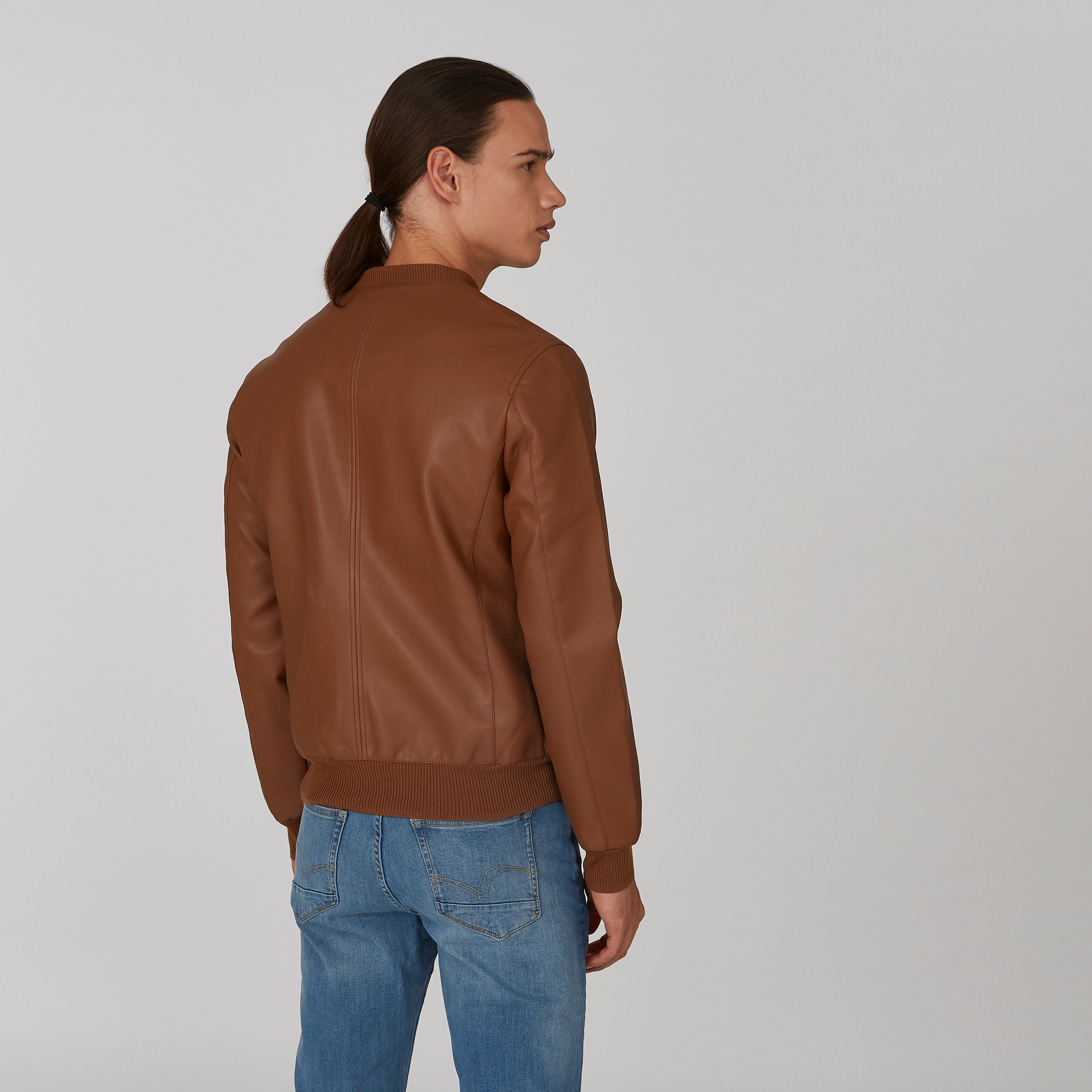 Sustainable Plain Biker Jacket with Pockets Detail-men-clothing-jacketsandblazers-jackets-image-3