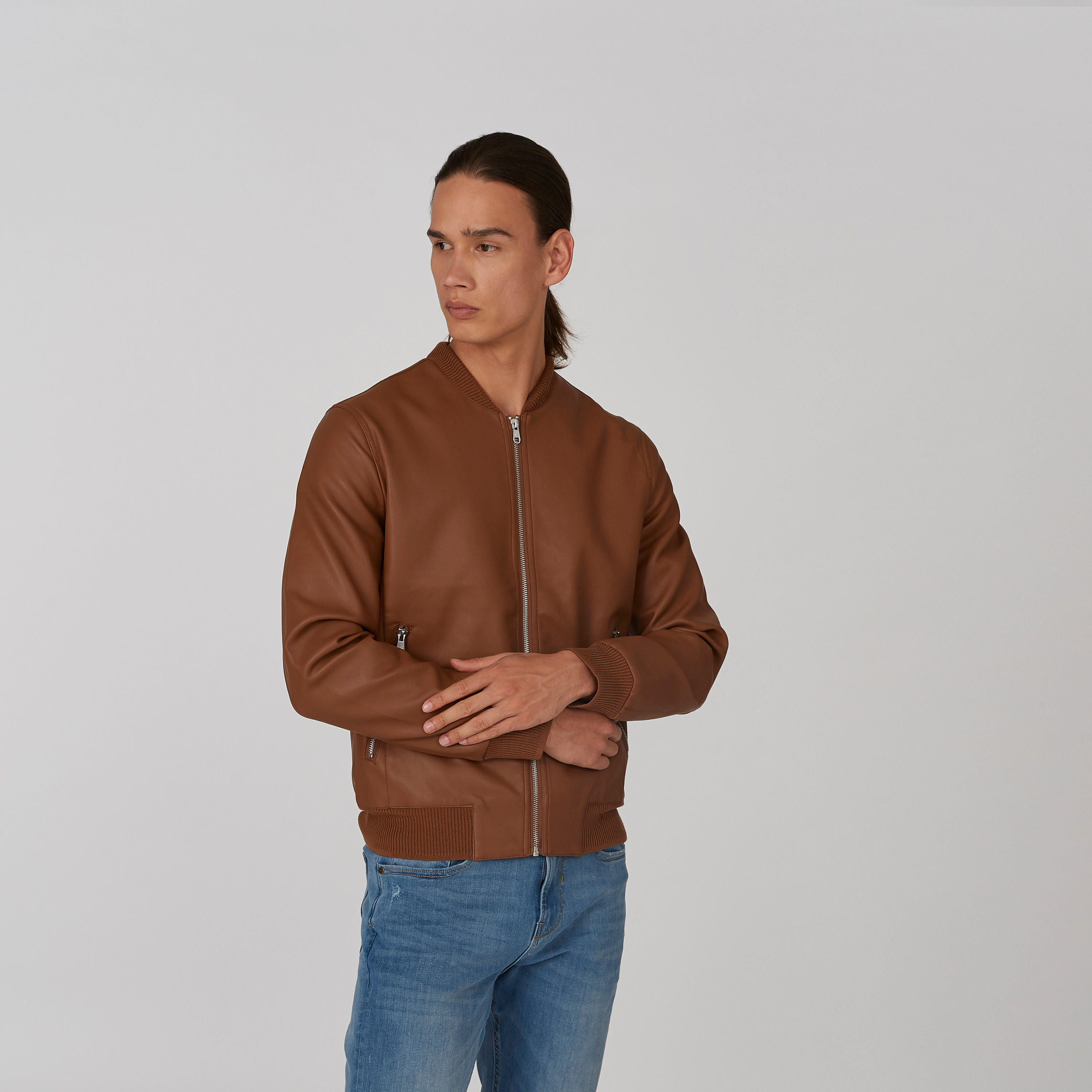 Sustainable Plain Biker Jacket with Pockets Detail-men-clothing-jacketsandblazers-jackets-image-4