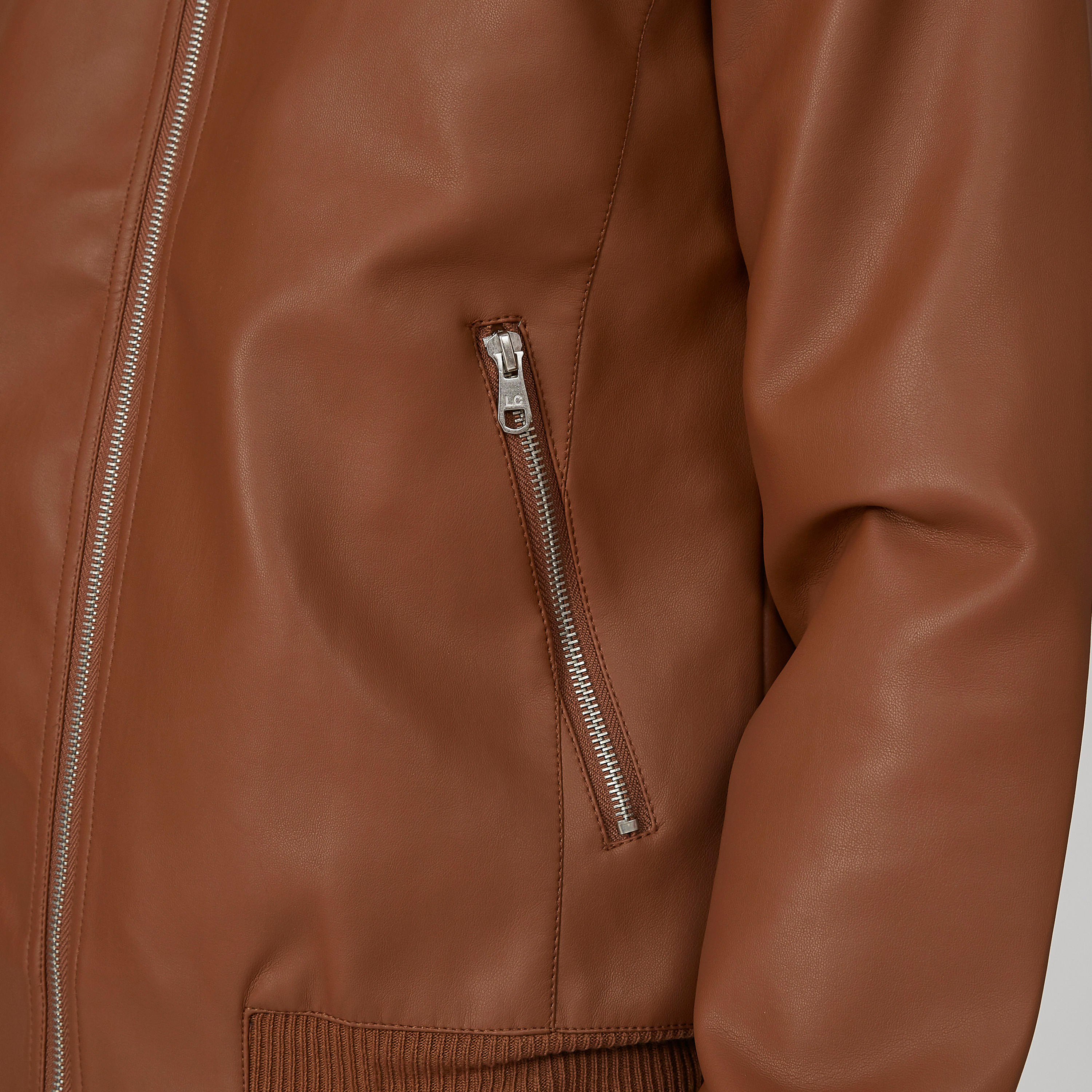 Sustainable Plain Biker Jacket with Pockets Detail-men-clothing-jacketsandblazers-jackets-image-6