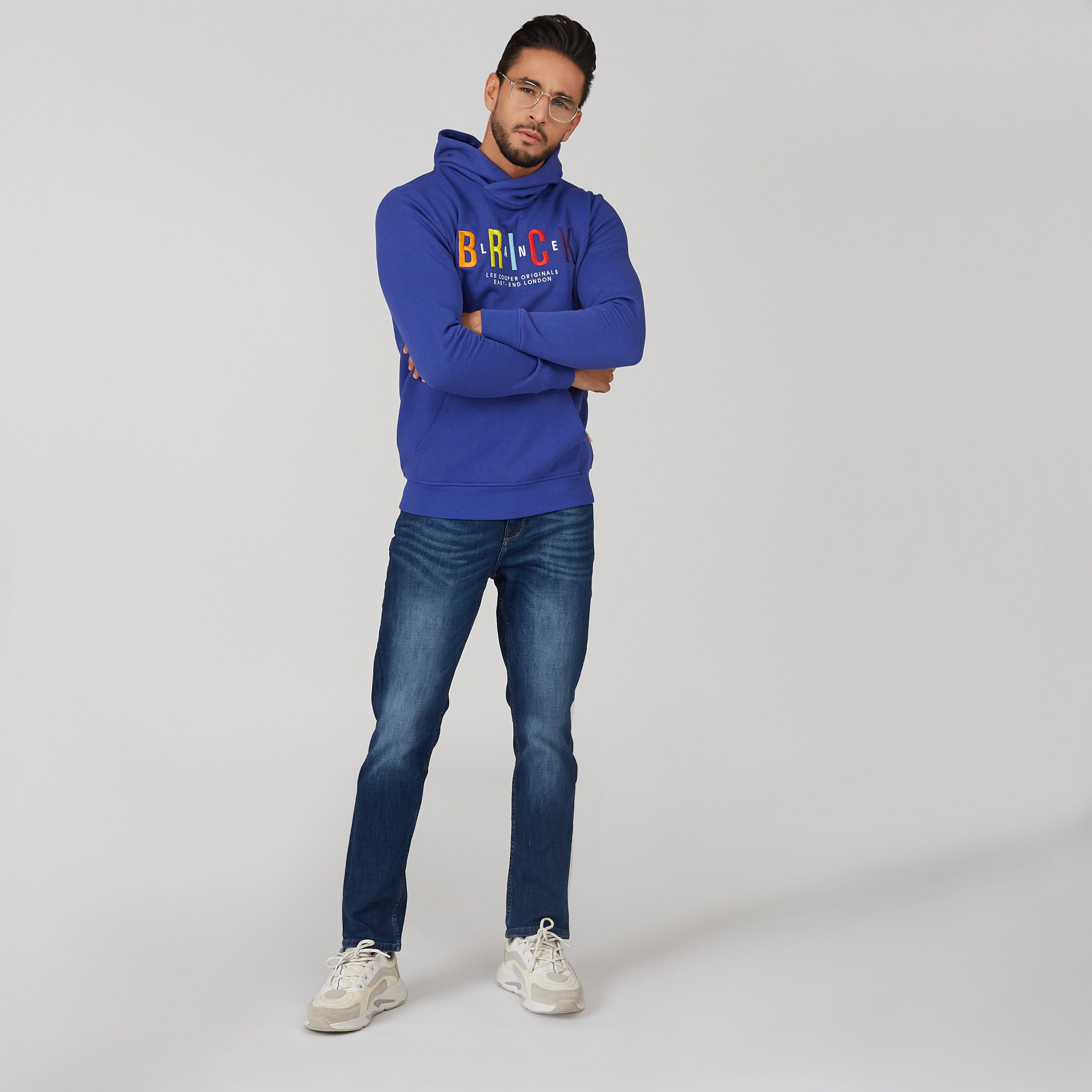 Sustainable Lee Cooper Printed Sweatshirt with Long Sleeves and Hood-men-winterwear-hoodiesandsweatshirts-image-4
