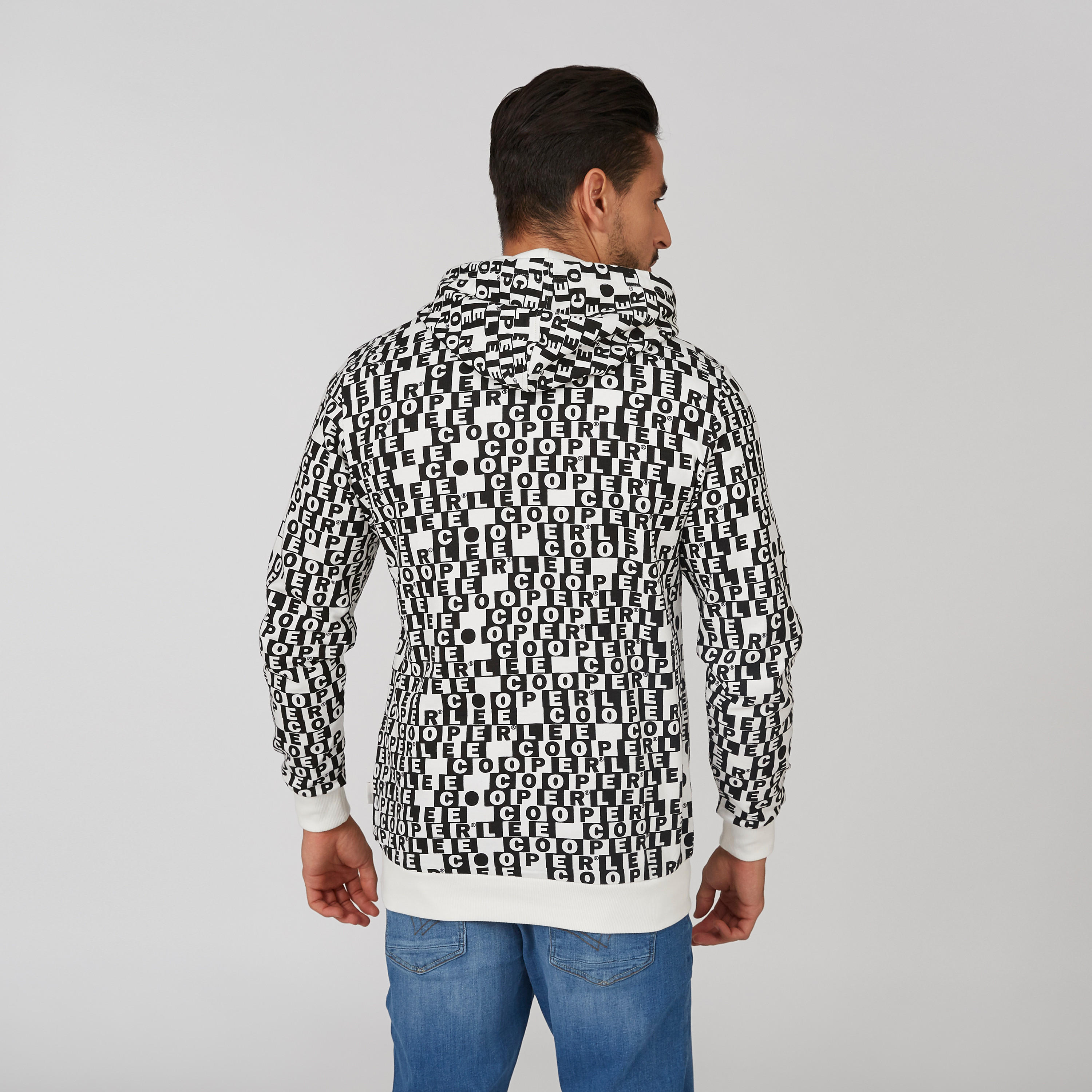 Printed Sweatshirt with Long Sleeves and Hood-men-winterwear-hoodiesandsweatshirts-image-2