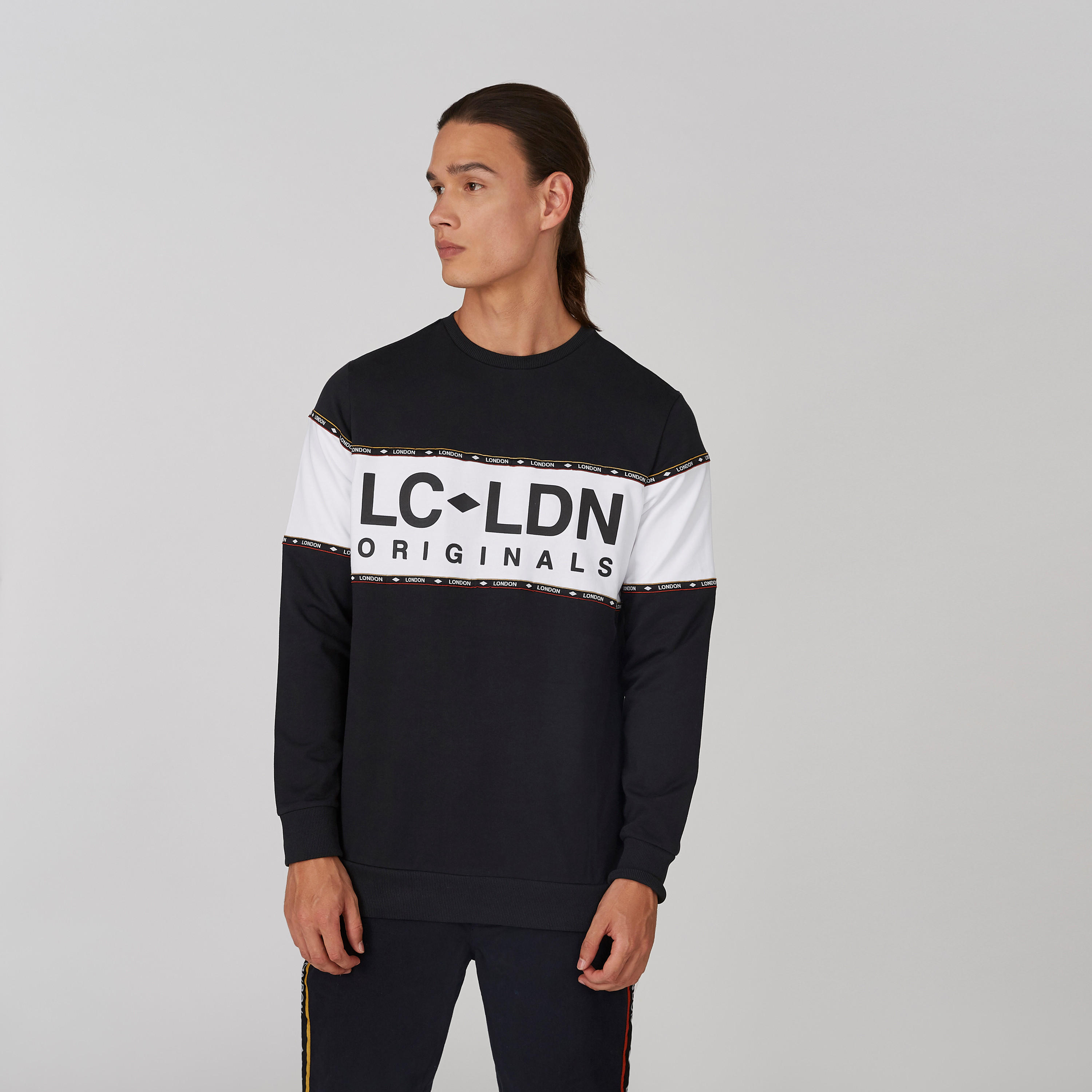 Lee Cooper Printed Sweatshirt with Crew Neck and Long Sleeves-men-winterwear-hoodiesandsweatshirts-image-1