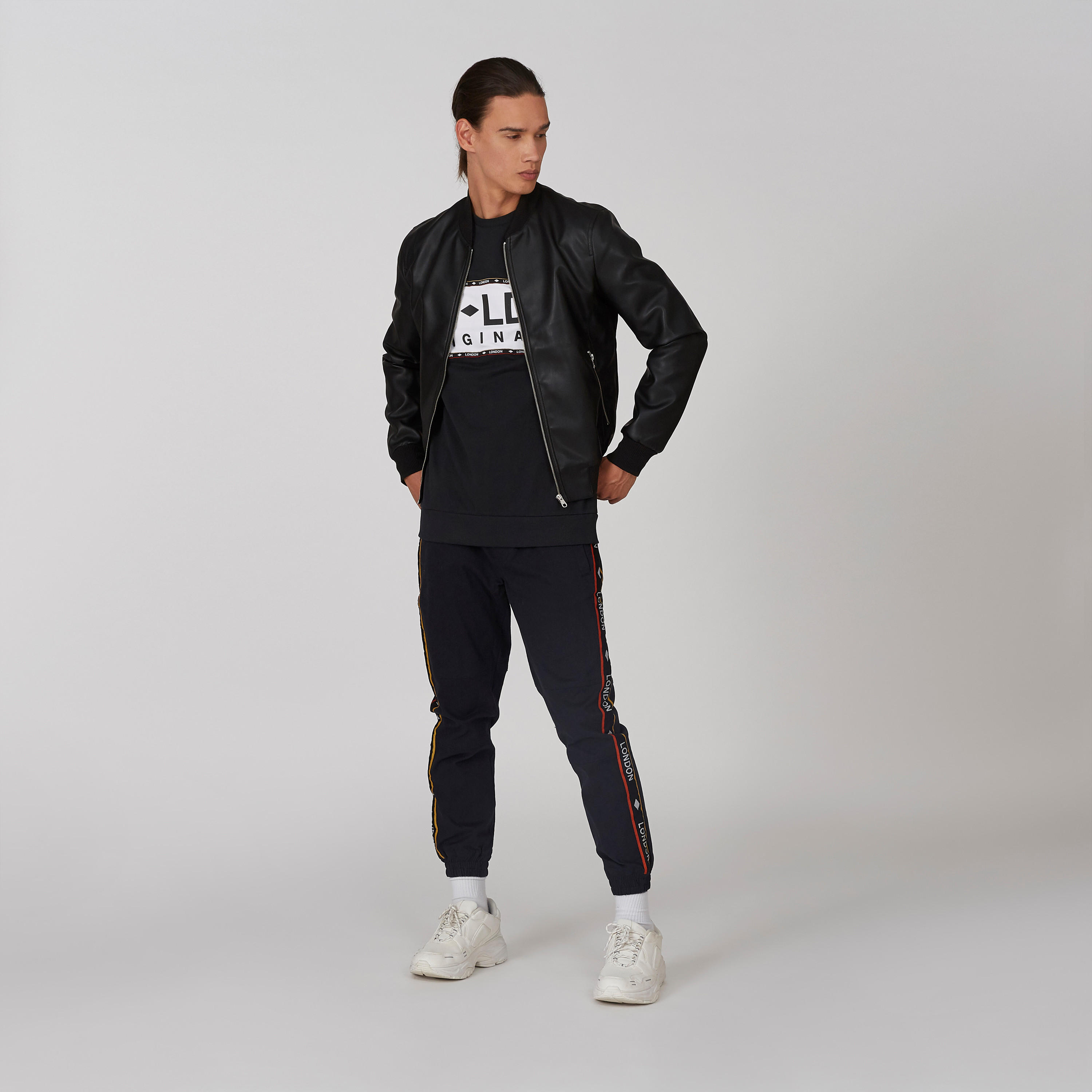 Lee Cooper Printed Sweatshirt with Crew Neck and Long Sleeves-men-winterwear-hoodiesandsweatshirts-image-3