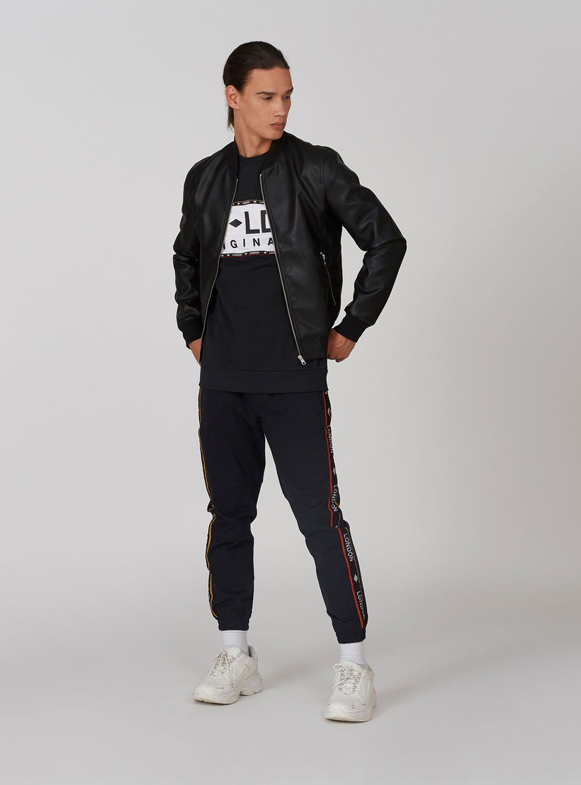 Lee Cooper Printed Sweatshirt with Crew Neck and Long Sleeves-men-winterwear-hoodiesandsweatshirts-image-3