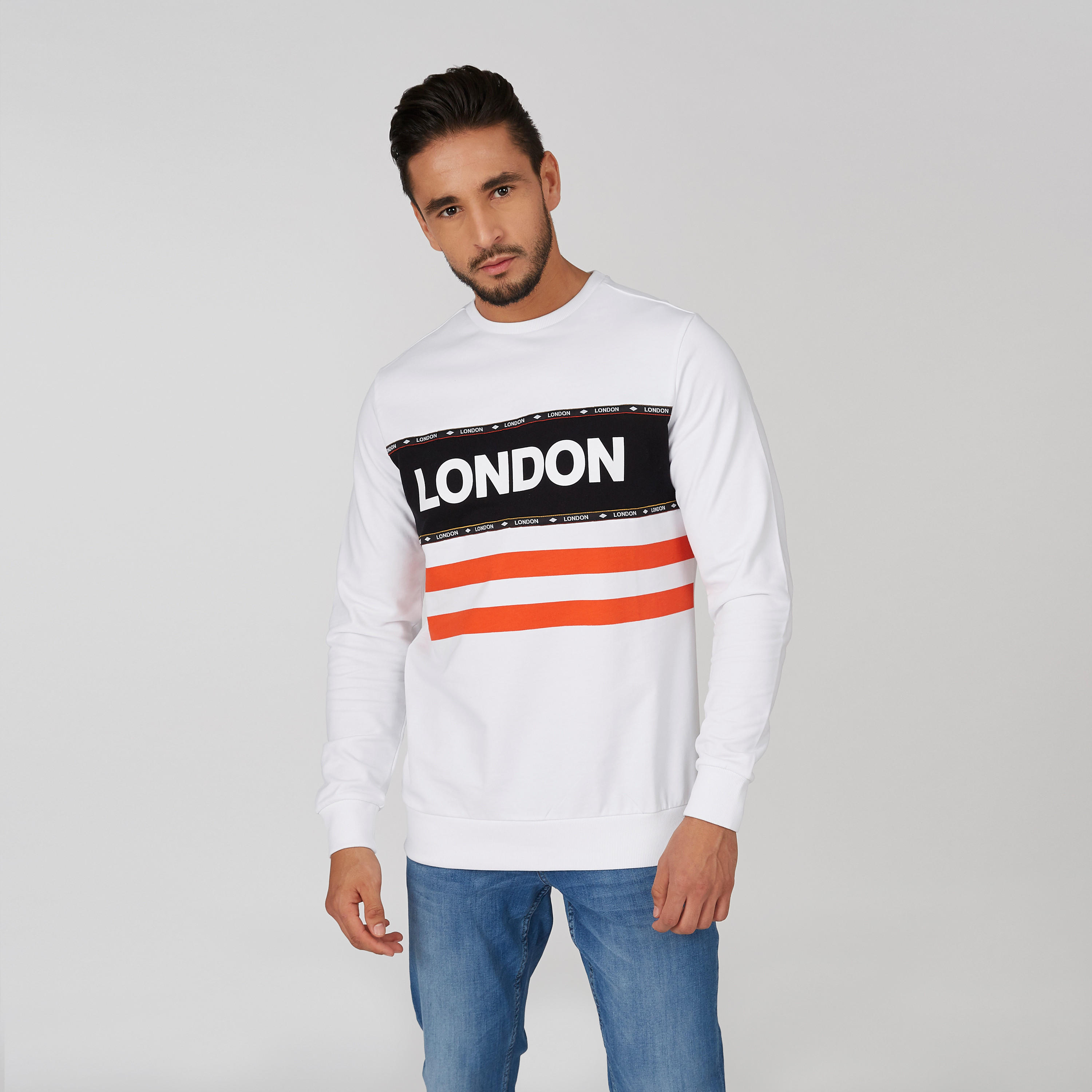 Printed Sweatshirt with Crew Neck and Long Sleeves-men-winterwear-hoodiesandsweatshirts-image-3