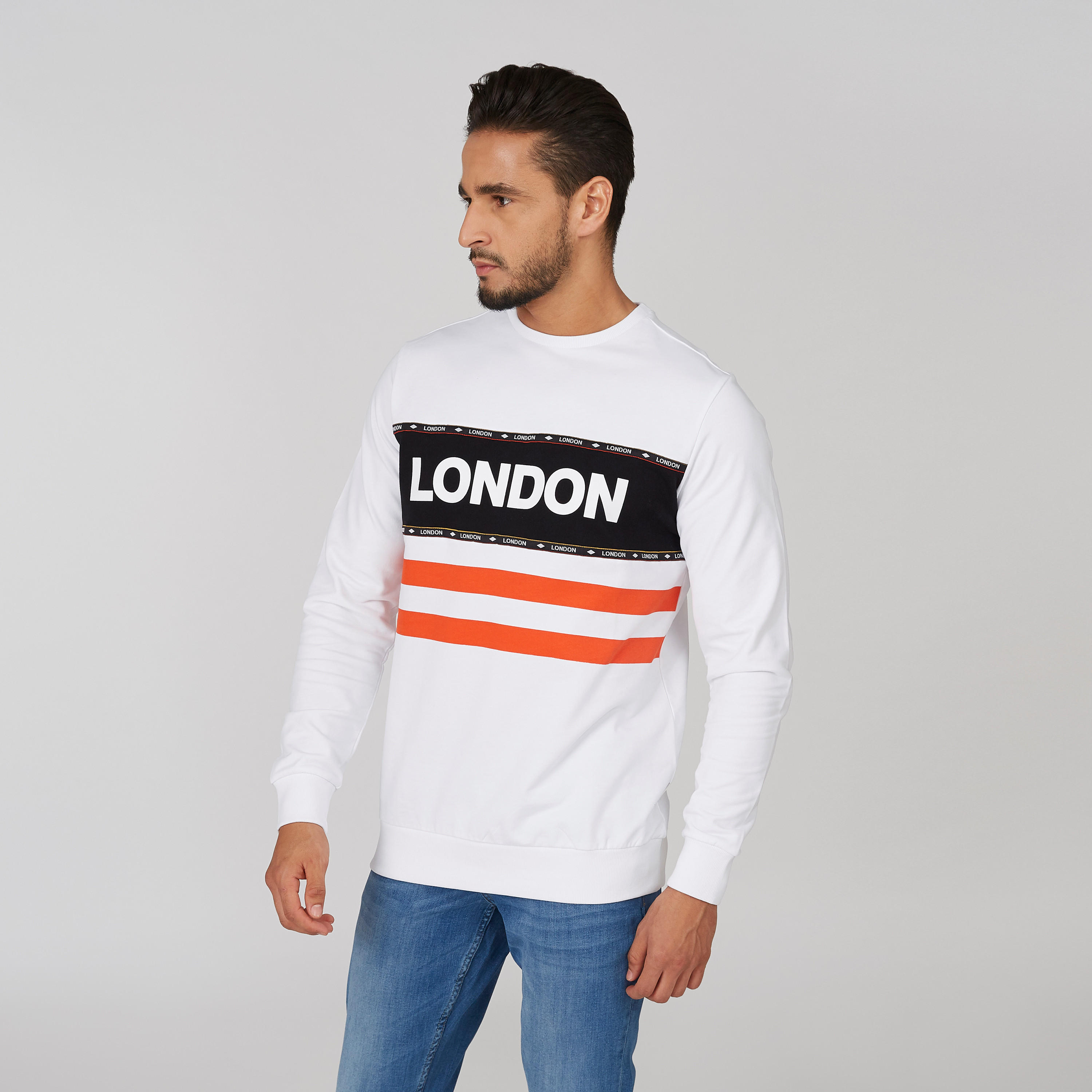 Printed Sweatshirt with Crew Neck and Long Sleeves-men-winterwear-hoodiesandsweatshirts-image-4