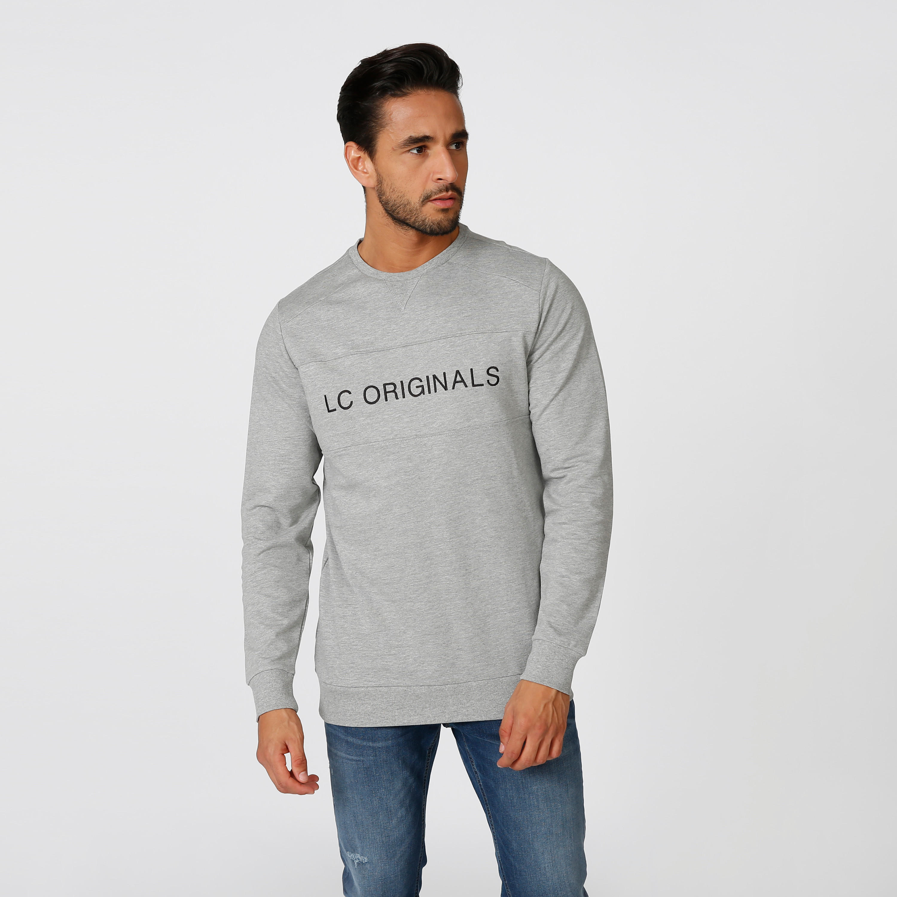 سويت شيرت مستدام بياقة مستديرة وأكمام طويلة وطبعات-men-winterwear-hoodiesandsweatshirts-image-1