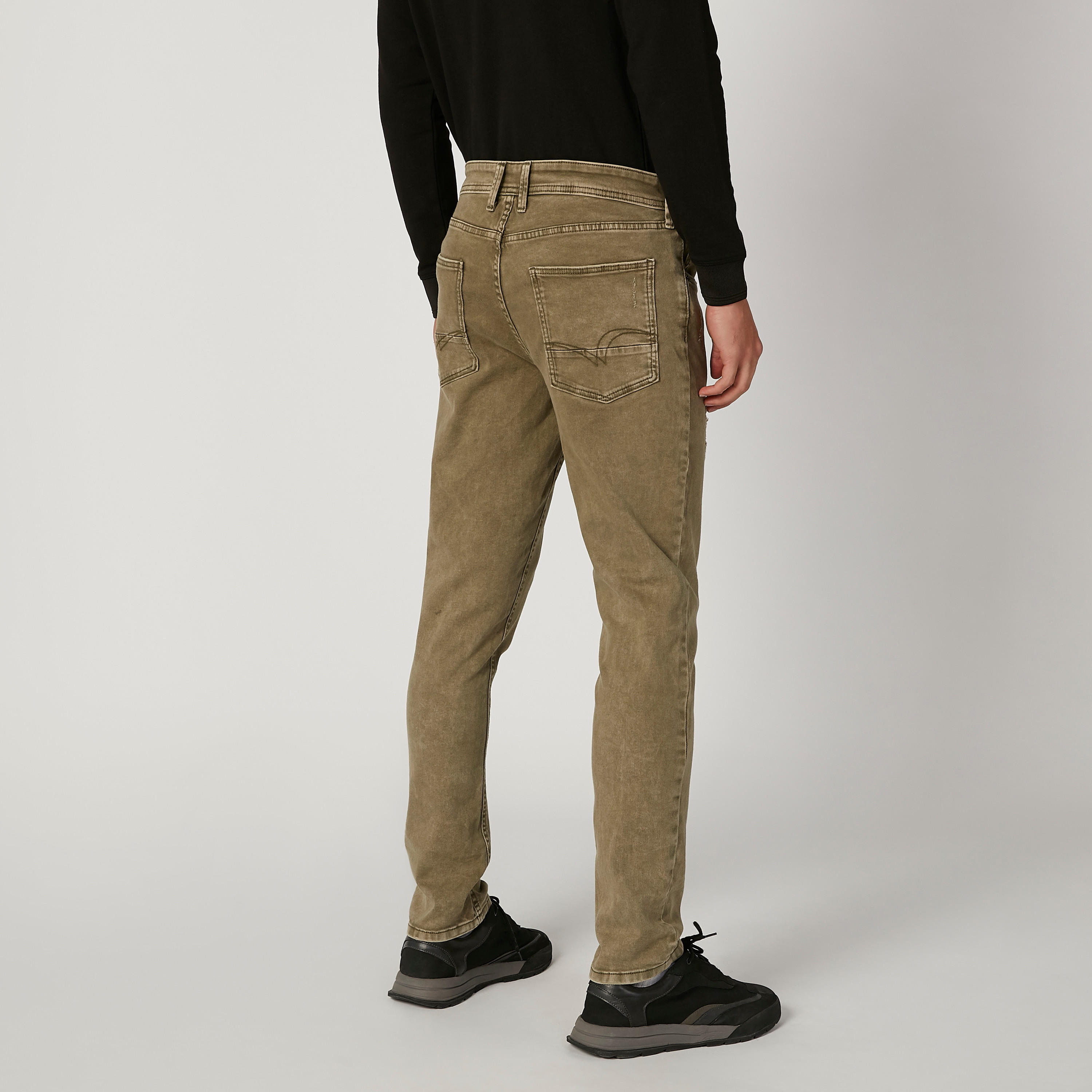 بنطلون جينز سكيني ممزق بخصر متوسط الارتفاع وجيوب من لي كوبر-men-clothing-bottoms-jeans-image-4