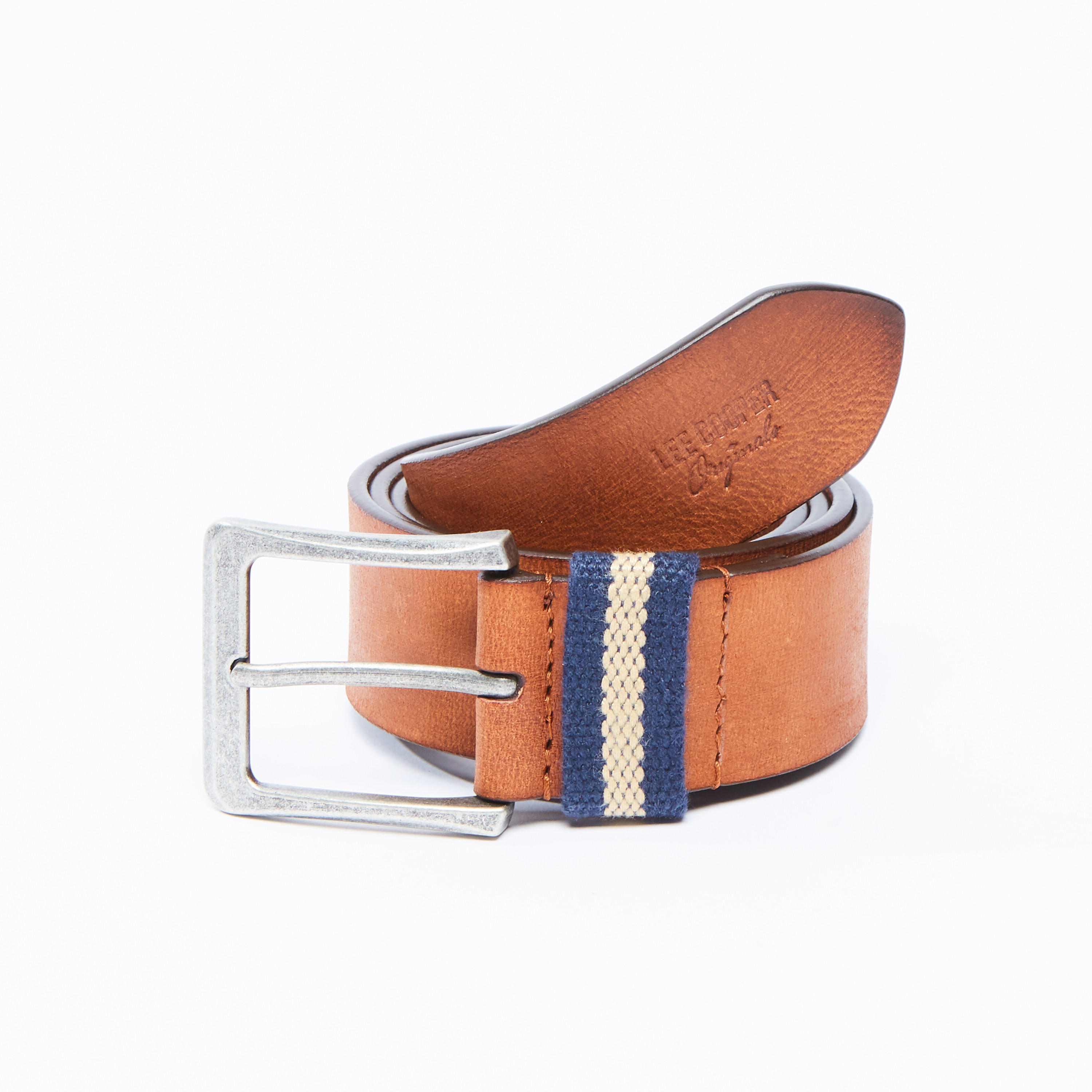 حزام بارز الملمس بإبزيم بدبوس-men-beltsandwallets-belts-image-3