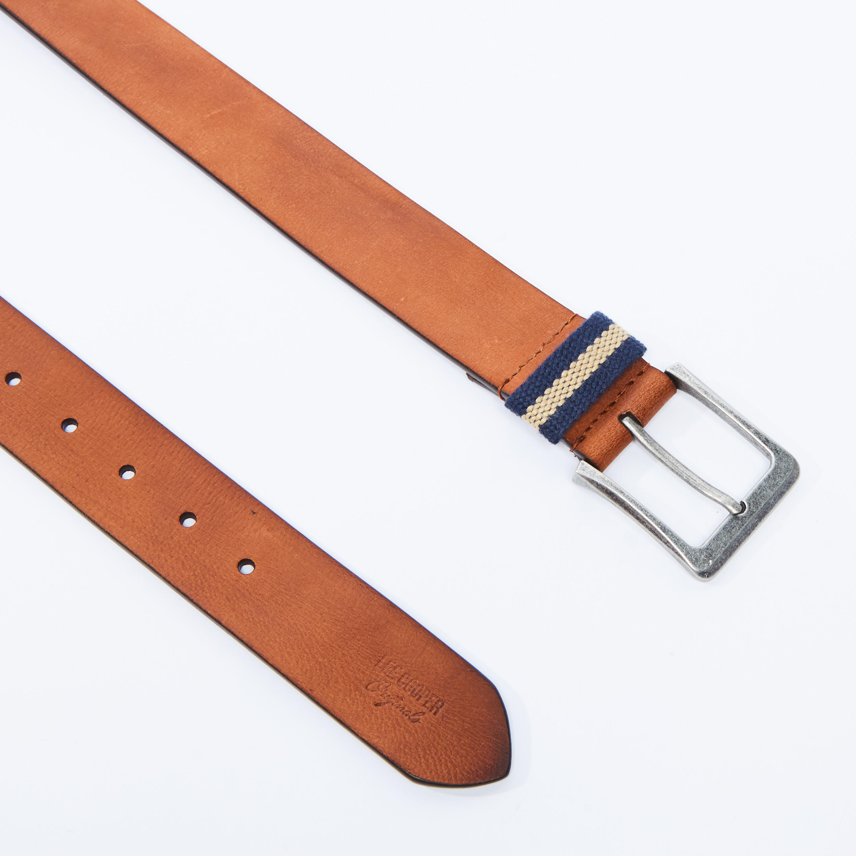 حزام بارز الملمس بإبزيم بدبوس-men-beltsandwallets-belts-image-1