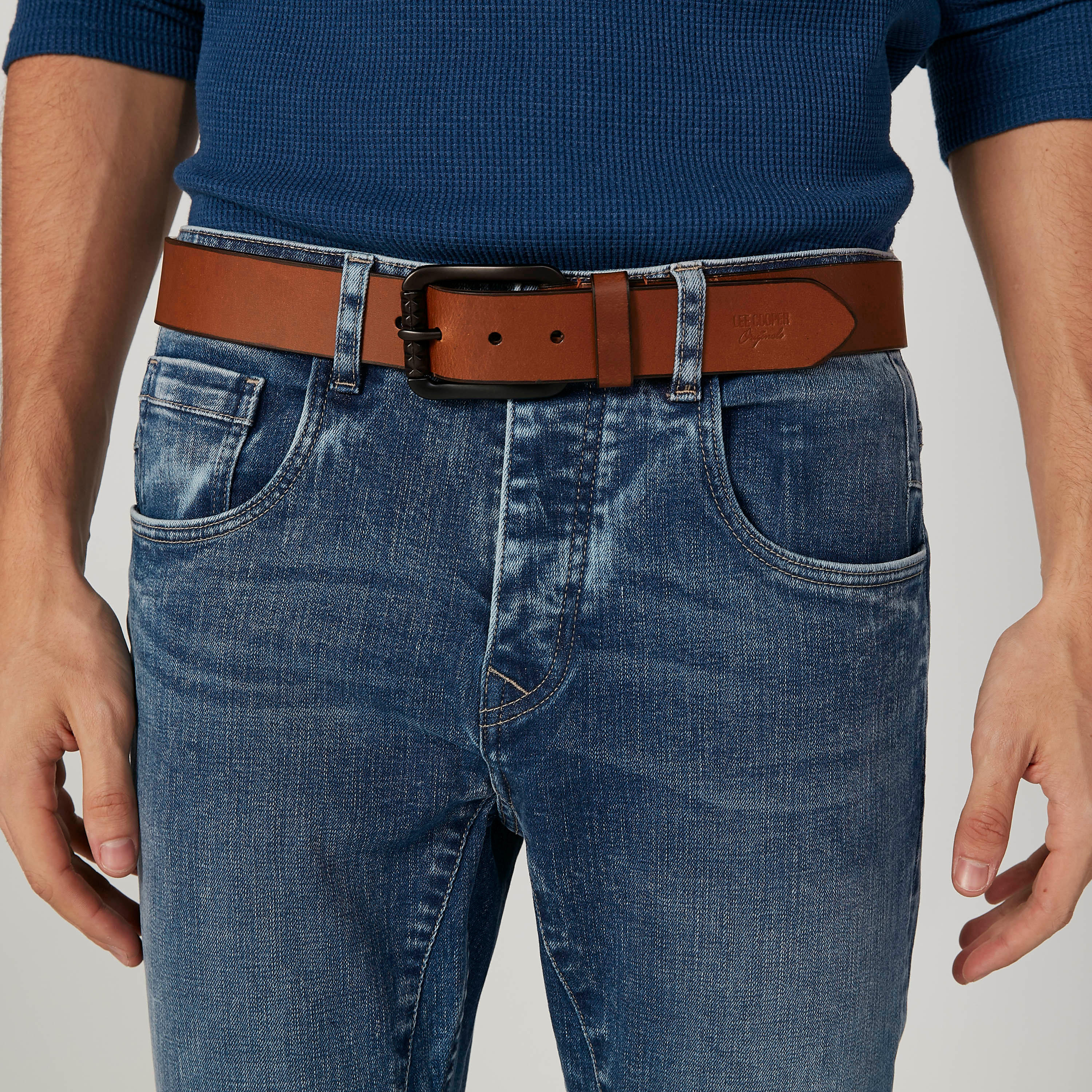 حزام سادة بإبزيم إغلاق بدبوس-men-beltsandwallets-belts-image-2