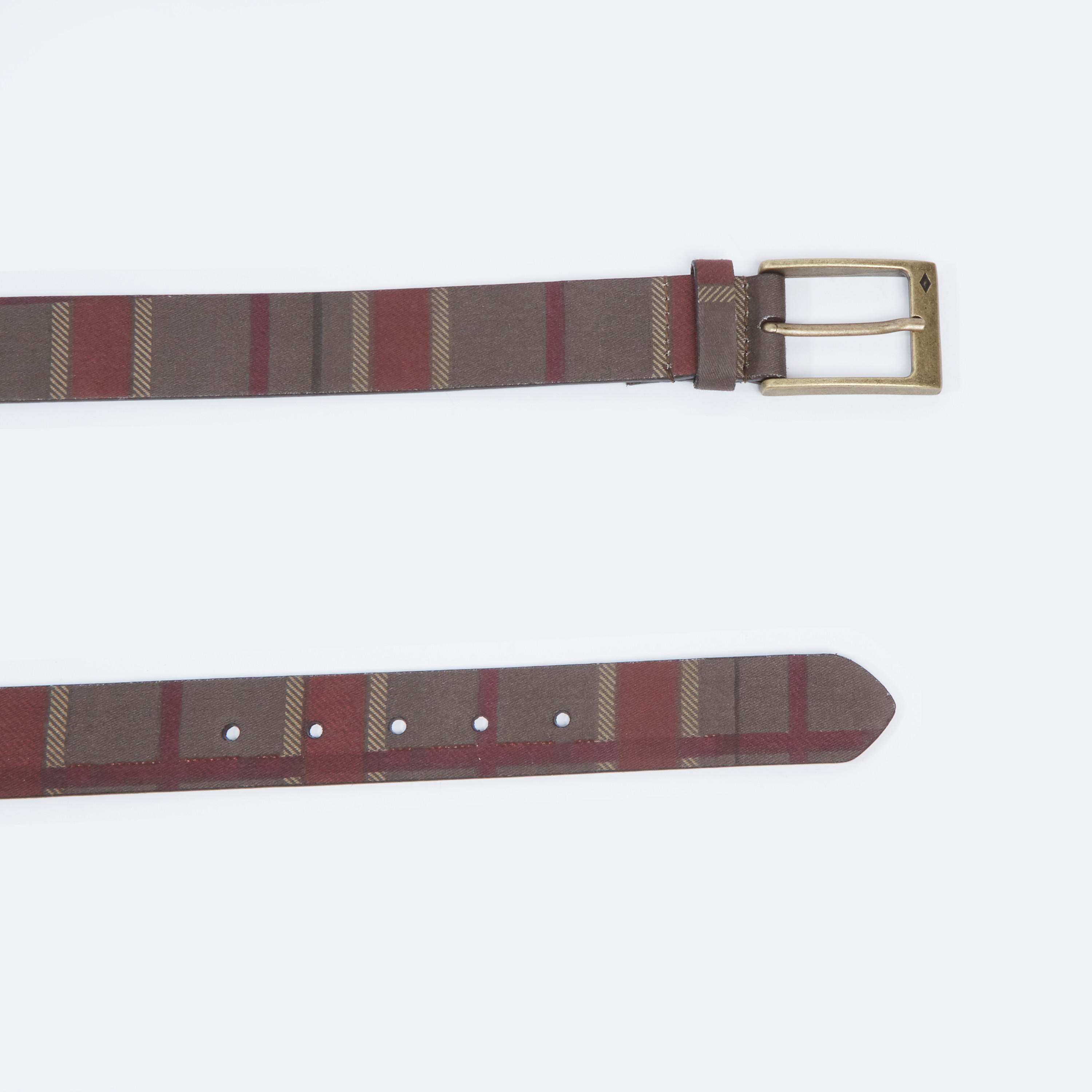 Sustainable Chequered Belt with Pin Buckle-men-beltsandwallets-belts-image-3