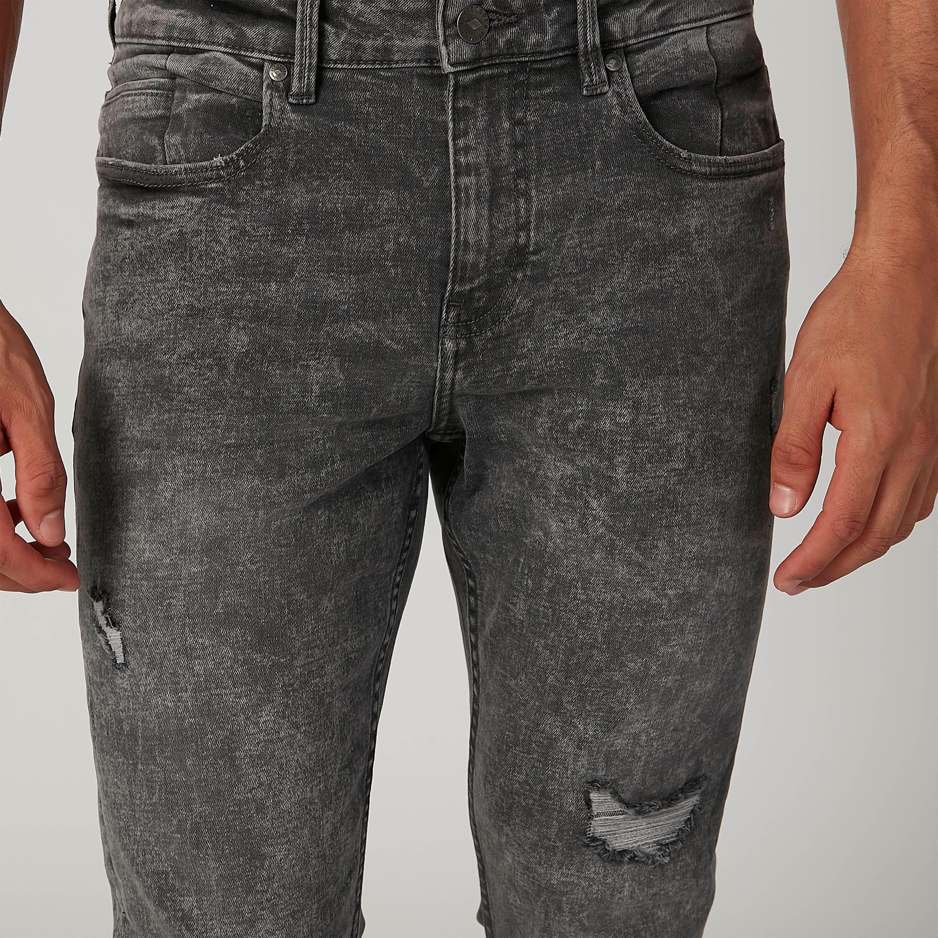 بنطلون جينز مستدام سكيني ممزّق بخصر متوسط الارتفاع وجيوب -men-clothing-bottoms-jeans-image-4