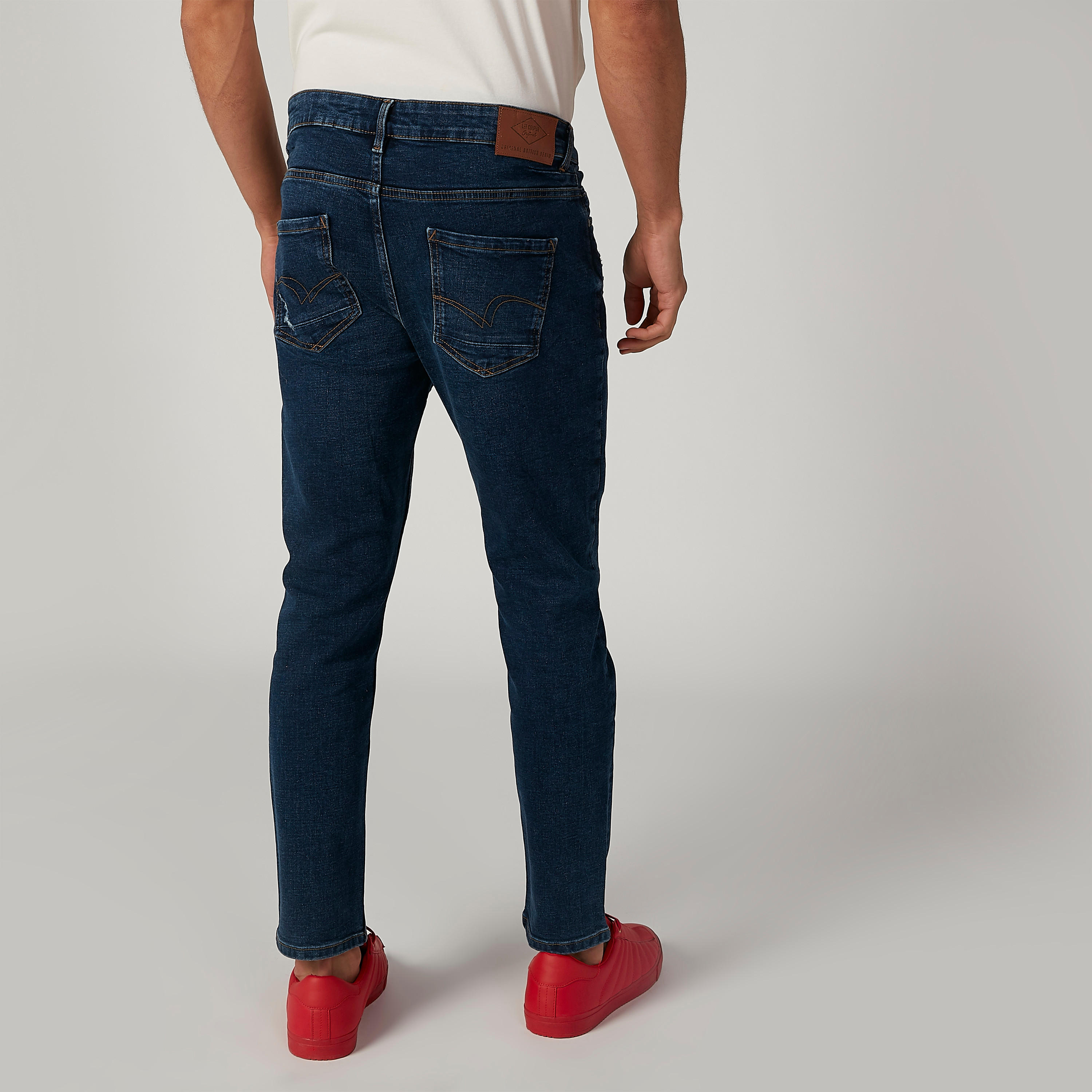 Sustainable Skinny Fit Distressed Jeans with Pocket Detail-men-clothing-bottoms-jeans-image-2
