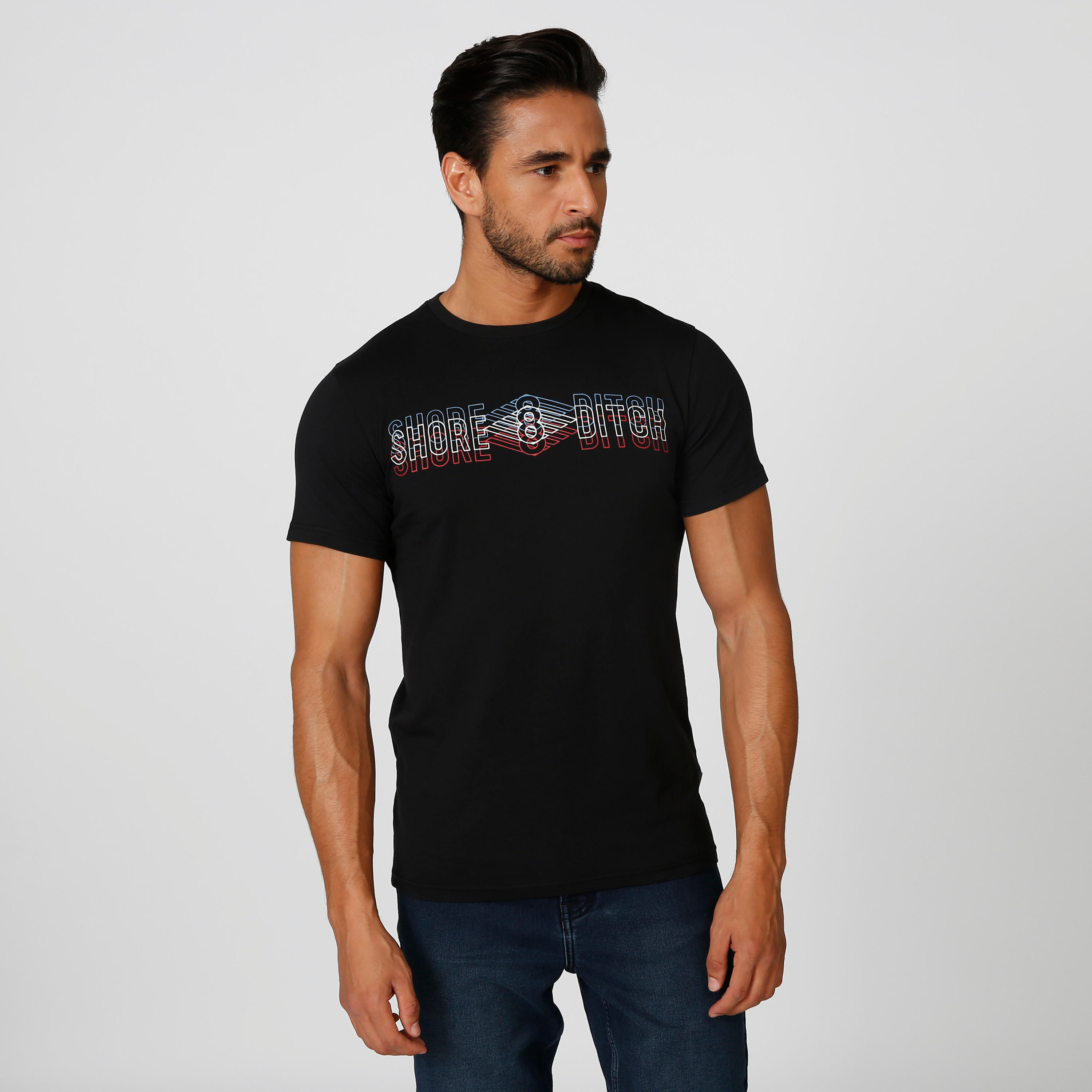 تيشيرت بياقة مستديرة وأكمام قصيرة وطبعات من لي كوبر-men-clothing-tshirtsandpolos-tshirts-image-5