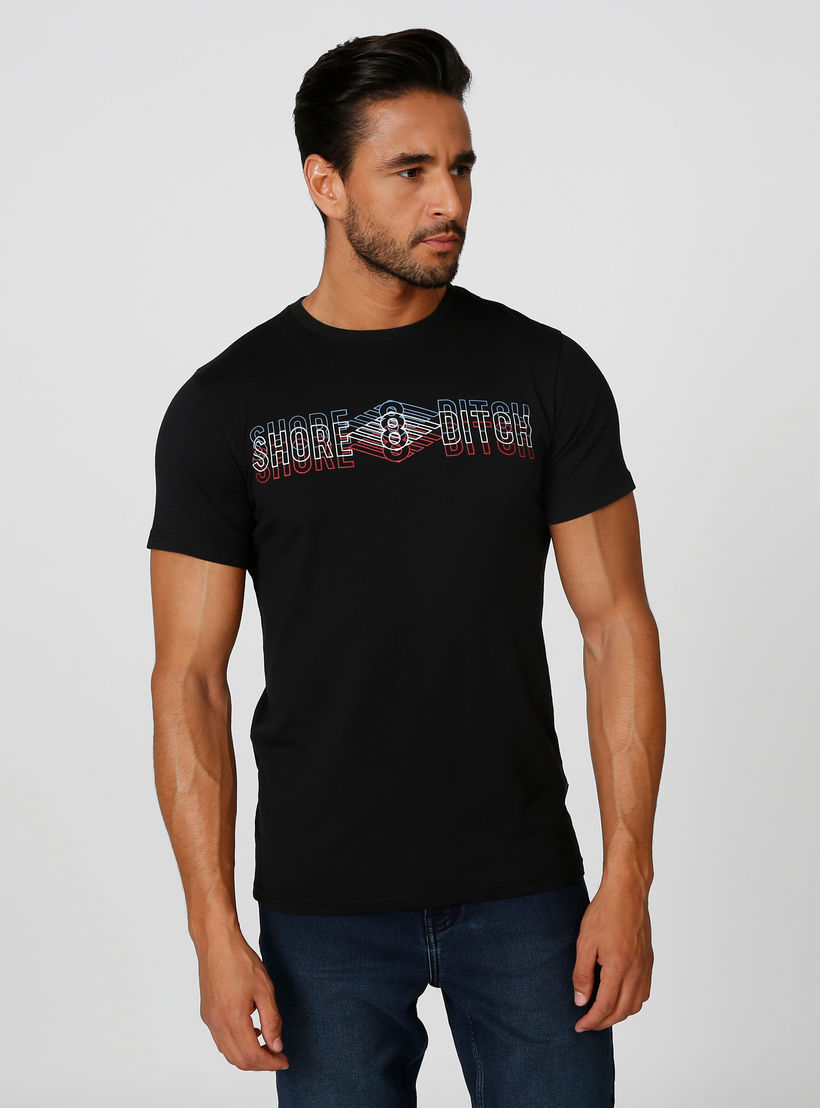 تيشيرت بياقة مستديرة وأكمام قصيرة وطبعات من لي كوبر-men-clothing-tshirtsandpolos-tshirts-image-5