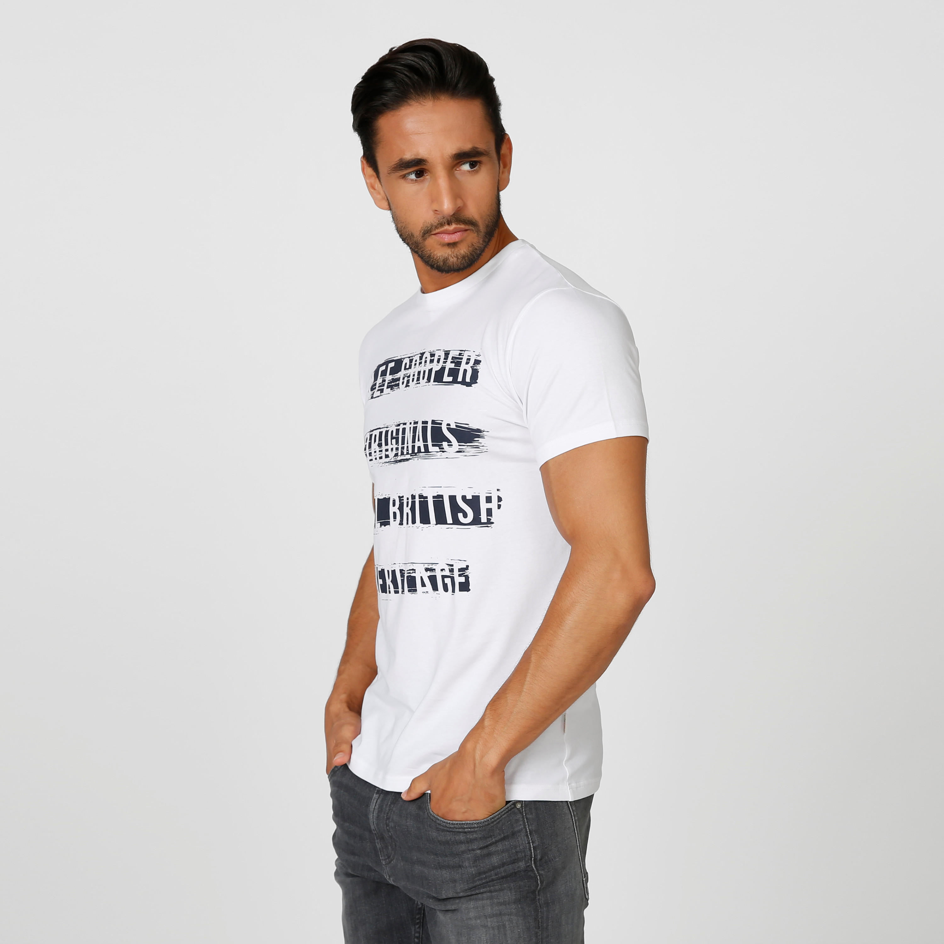 تيشيرت بياقة مستديرة وأكمام قصيرة وطبعات من لي كوبر-men-clothing-tshirtsandpolos-tshirts-image-3
