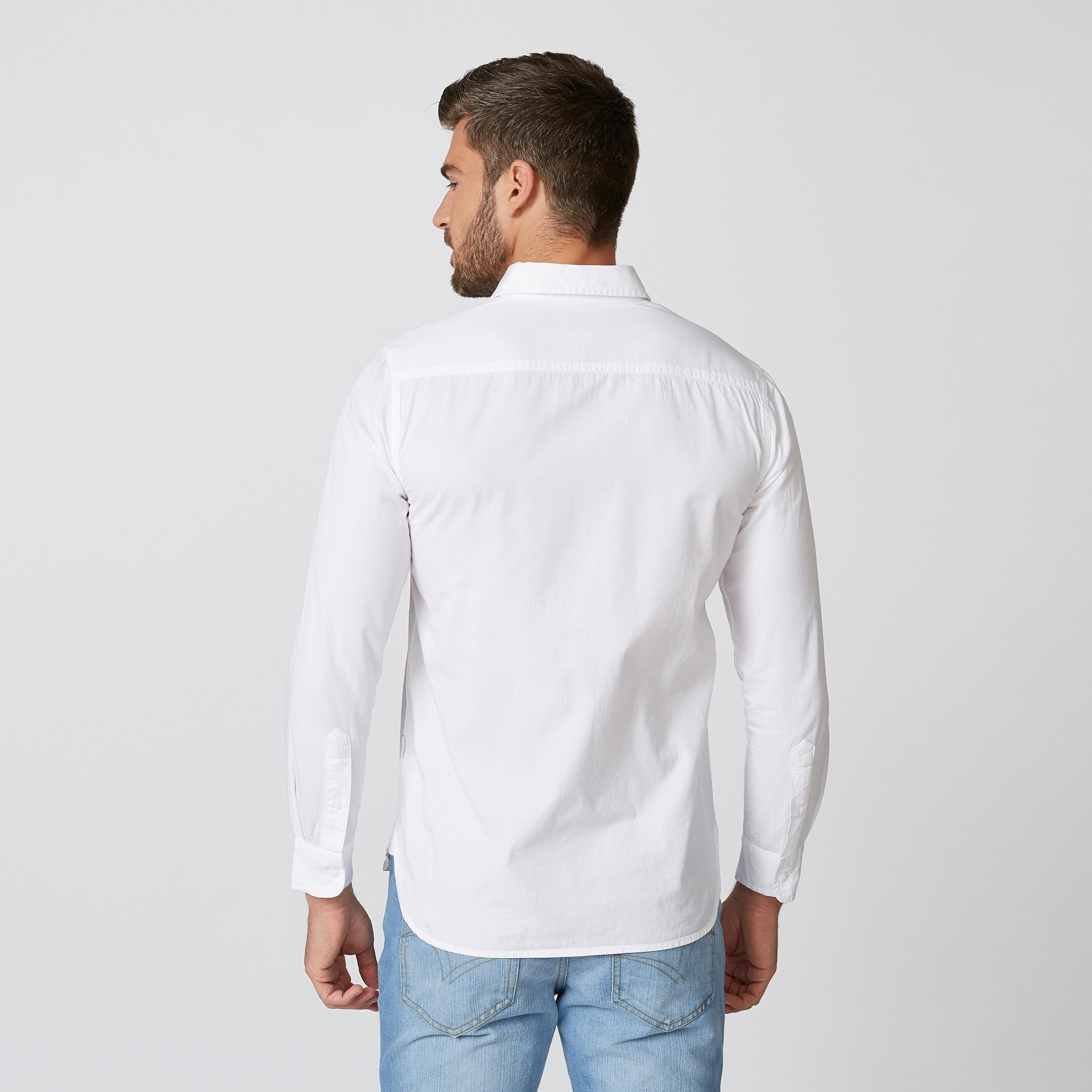 Lee Cooper Plain Shirt with Long Sleeves and Chest Pockets-men-clothing-shirts-image-2