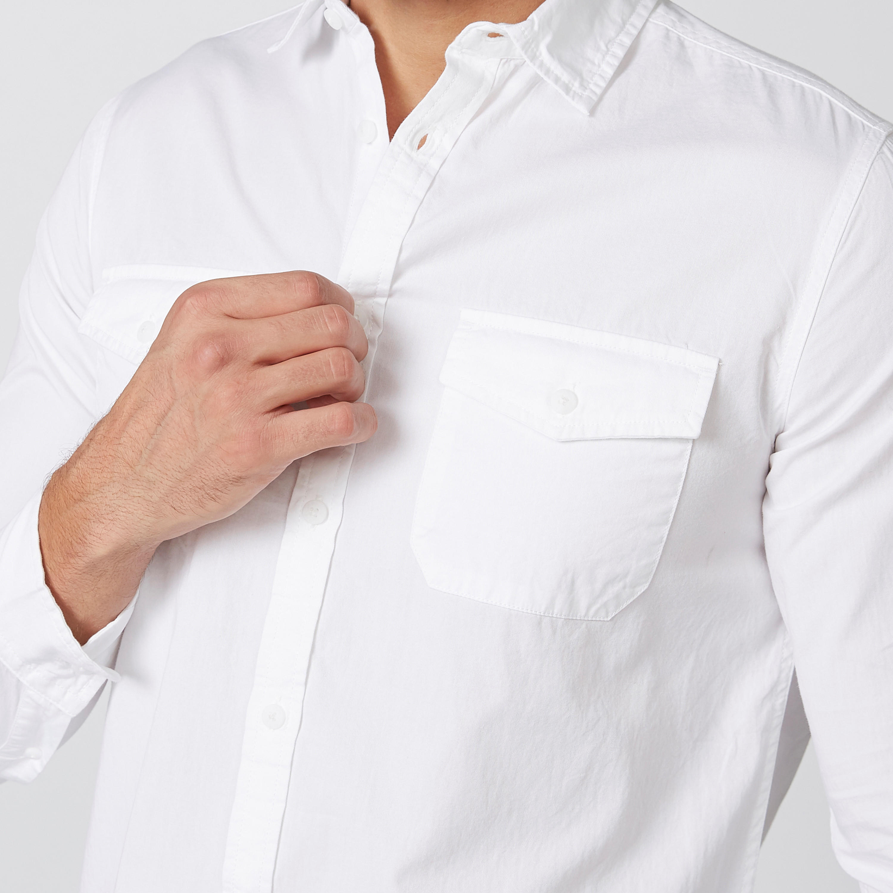 Lee Cooper Plain Shirt with Long Sleeves and Chest Pockets-men-clothing-shirts-image-4