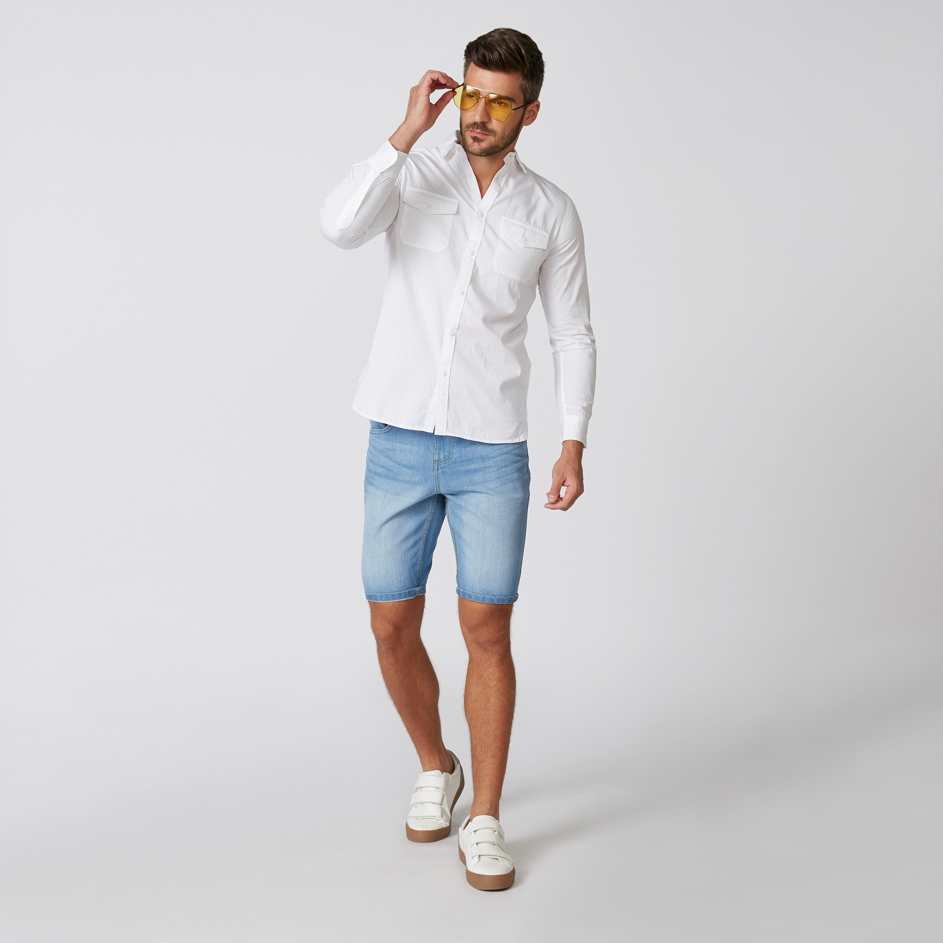 Lee Cooper Plain Shirt with Long Sleeves and Chest Pockets-men-clothing-shirts-image-6
