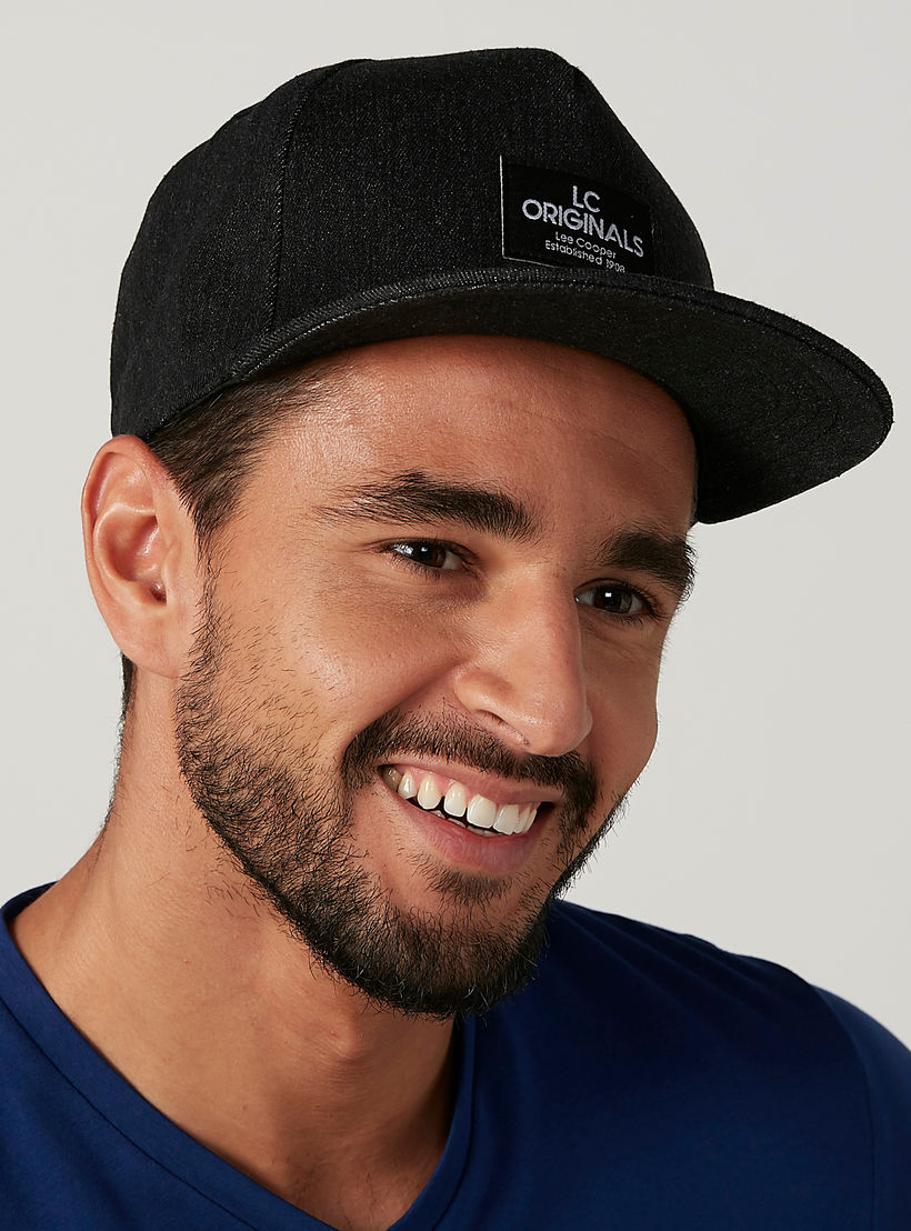 Lee Cooper Textured Cap with Snap Closure-men-caps-image-2