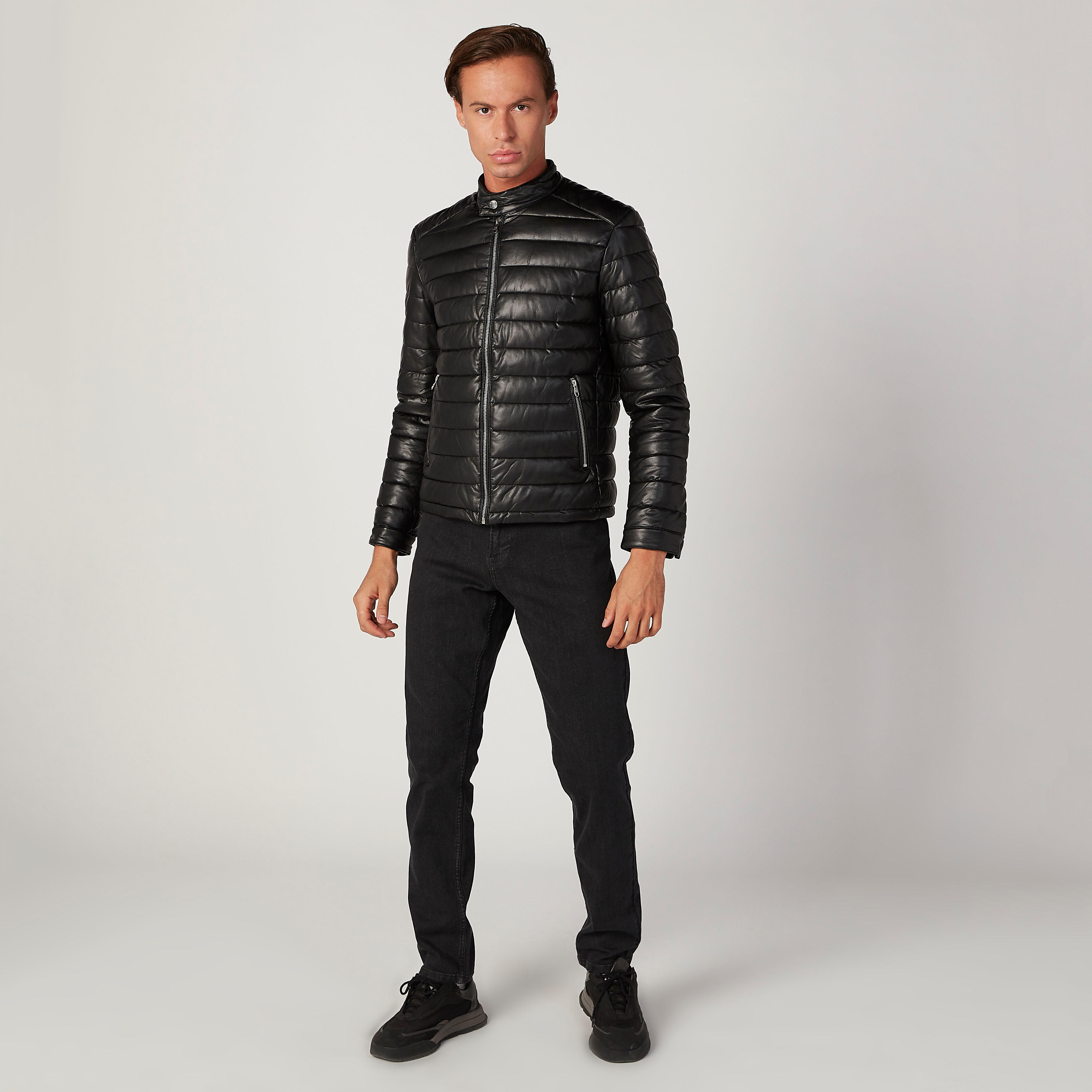 جاكيت مبطن بأكمام طويلة وتفاصيل جيوب من لي كوبر-men-clothing-jacketsandblazers-jackets-image-2