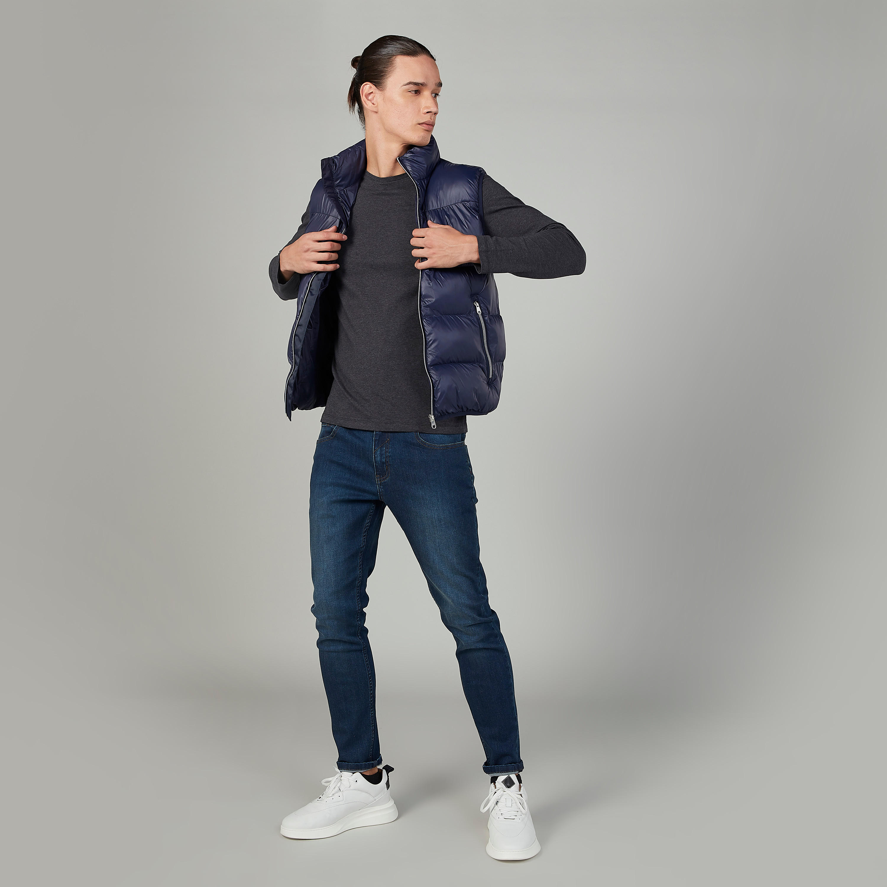 جاكيت جيليه بارز الملمس بقبعة وتفاصيل جيوب من لي كوبر-men-clothing-jacketsandblazers-jackets-image-2