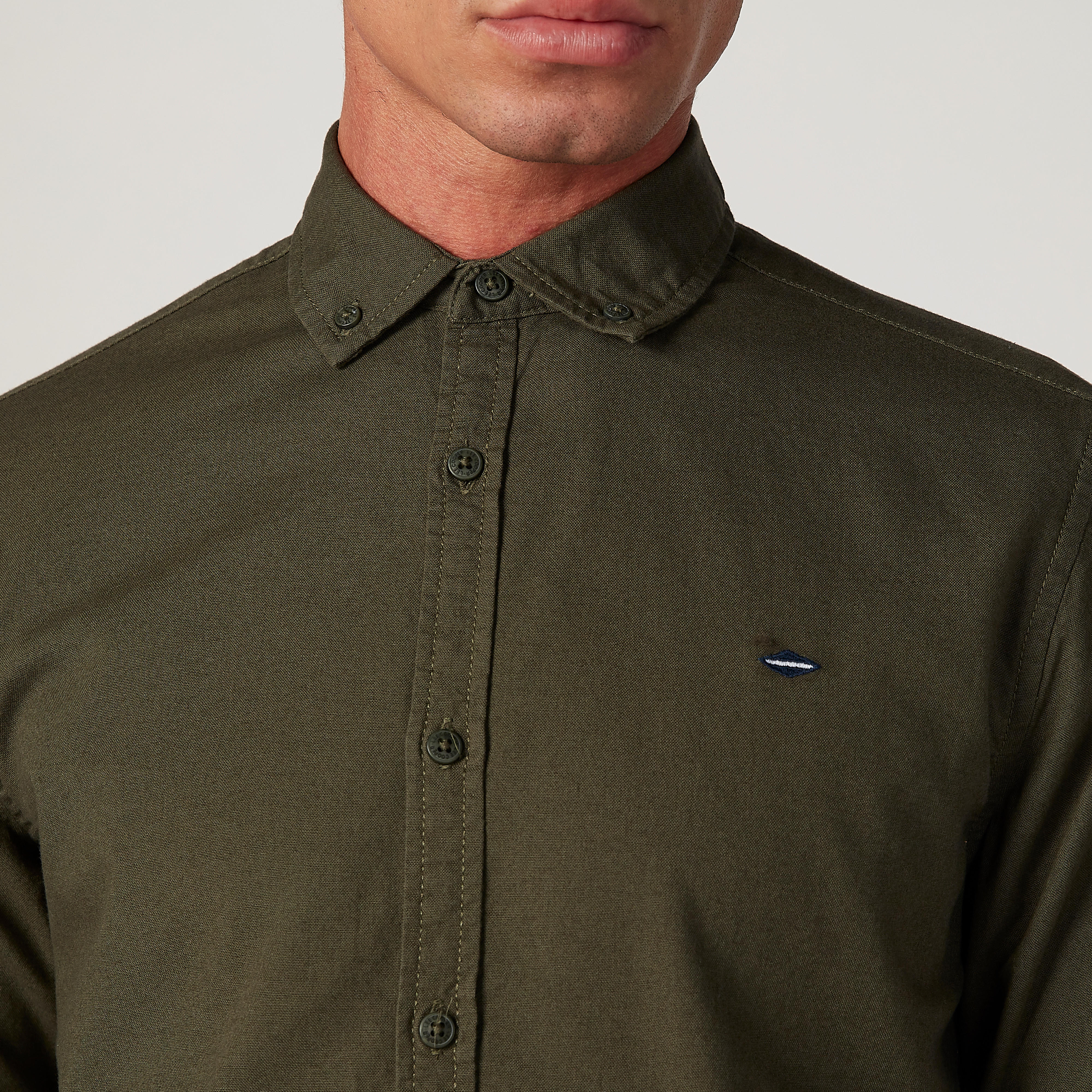 قميص مستدام سليم سادة بأكمام طويلة -men-clothing-shirts-image-2