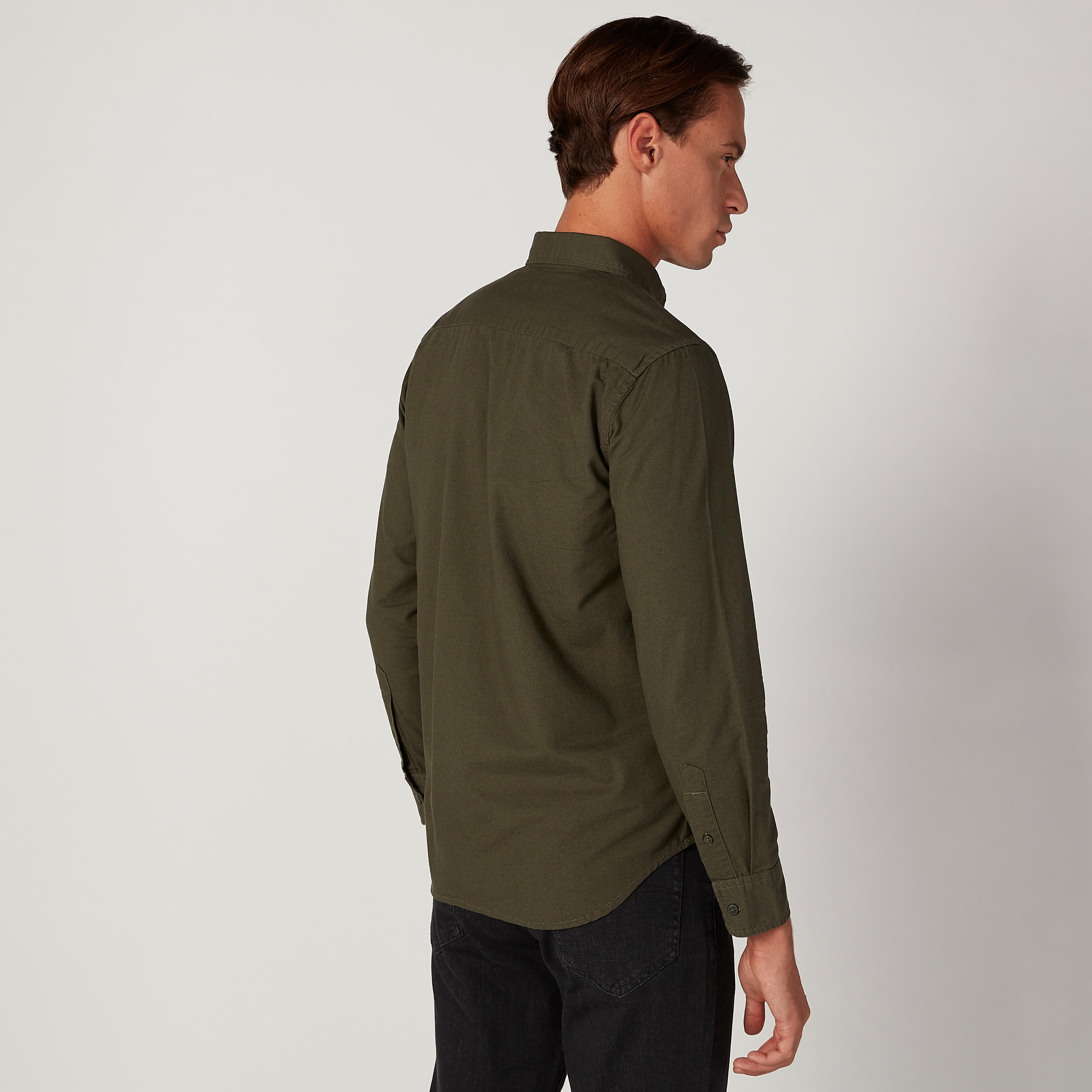 قميص مستدام سليم سادة بأكمام طويلة -men-clothing-shirts-image-3