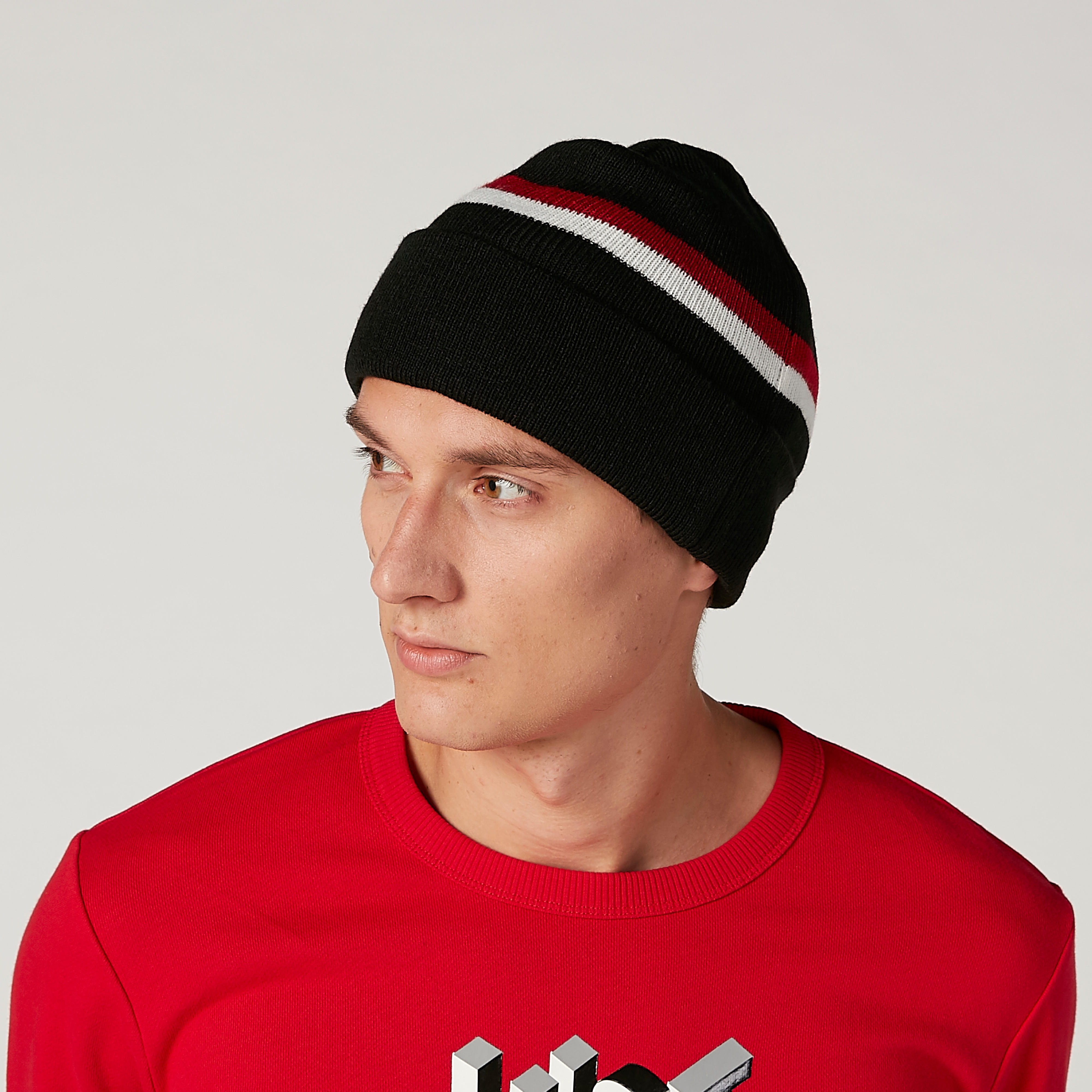 قبعة بيني بارزة الملمس مخططة من لي كوبر-men-caps-image-2